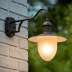 Aruba outdoor wall light, Ø 25 cm, rust brown