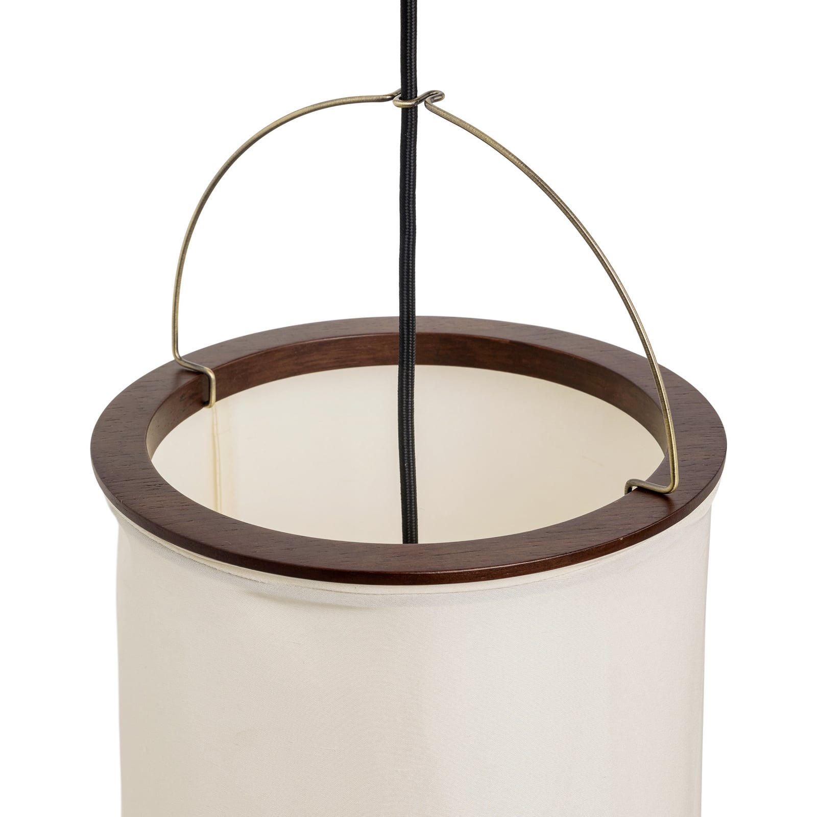 GUBI Stehleuchte Silk Lantern, weiß/schwarz, Seide, E27 GUBI Stehleuchte Silk Lantern, weiß/schwarz, Seide, E27