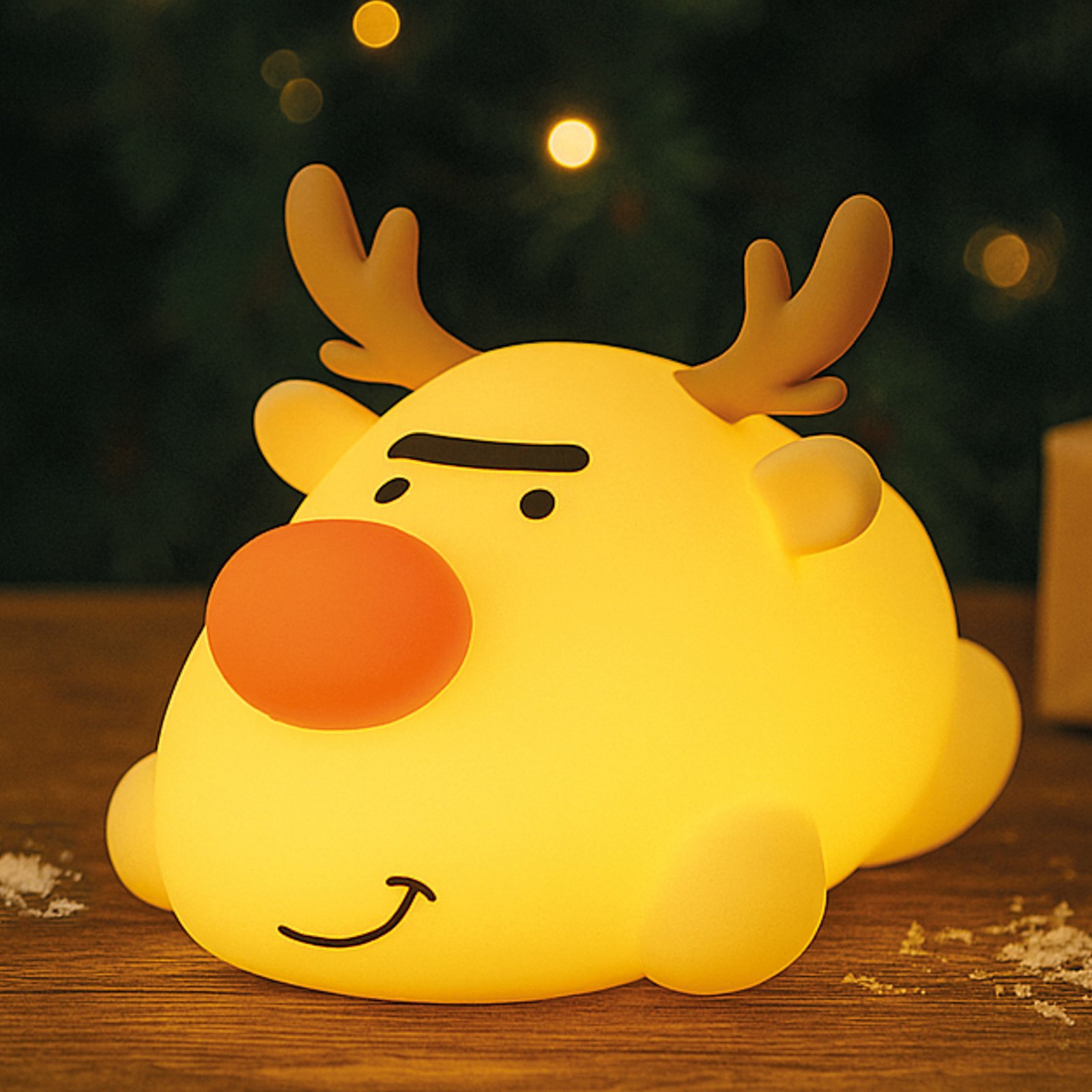 Lanterna cu baterie LED Rudi, culoare bej, lungime 16 cm, silicon