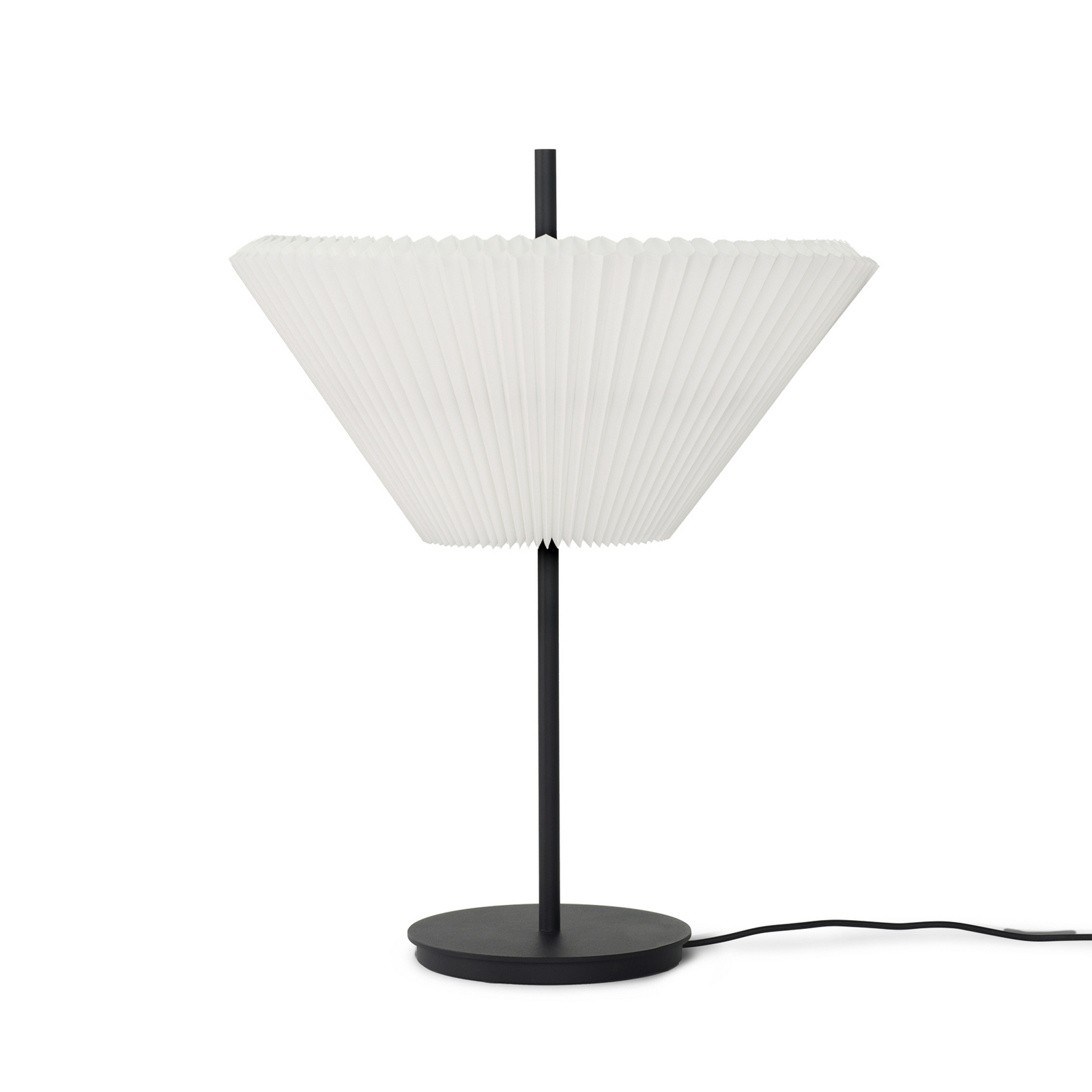 New Works Nebra LED table lamp, black and white, 45 cm, fabric