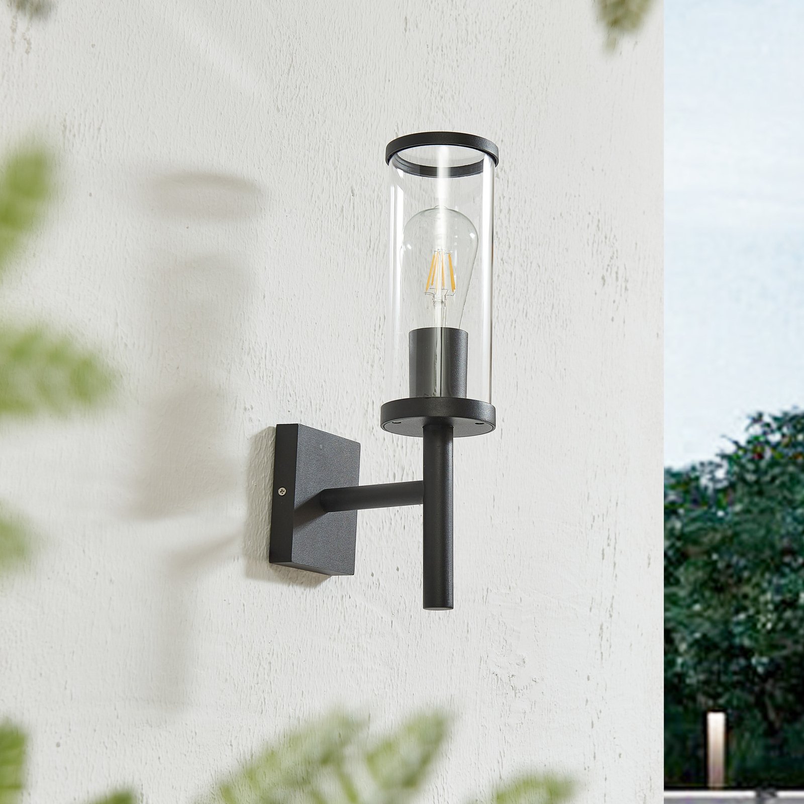 Zanta Aplique Exterior H39 IP54 Negro - Lucande