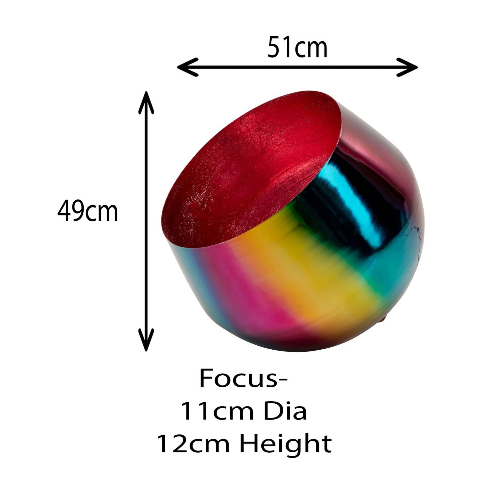 Lampa stojąca KARE Rainbow, Ø 51 cm, wielokolorowa, stal, E27