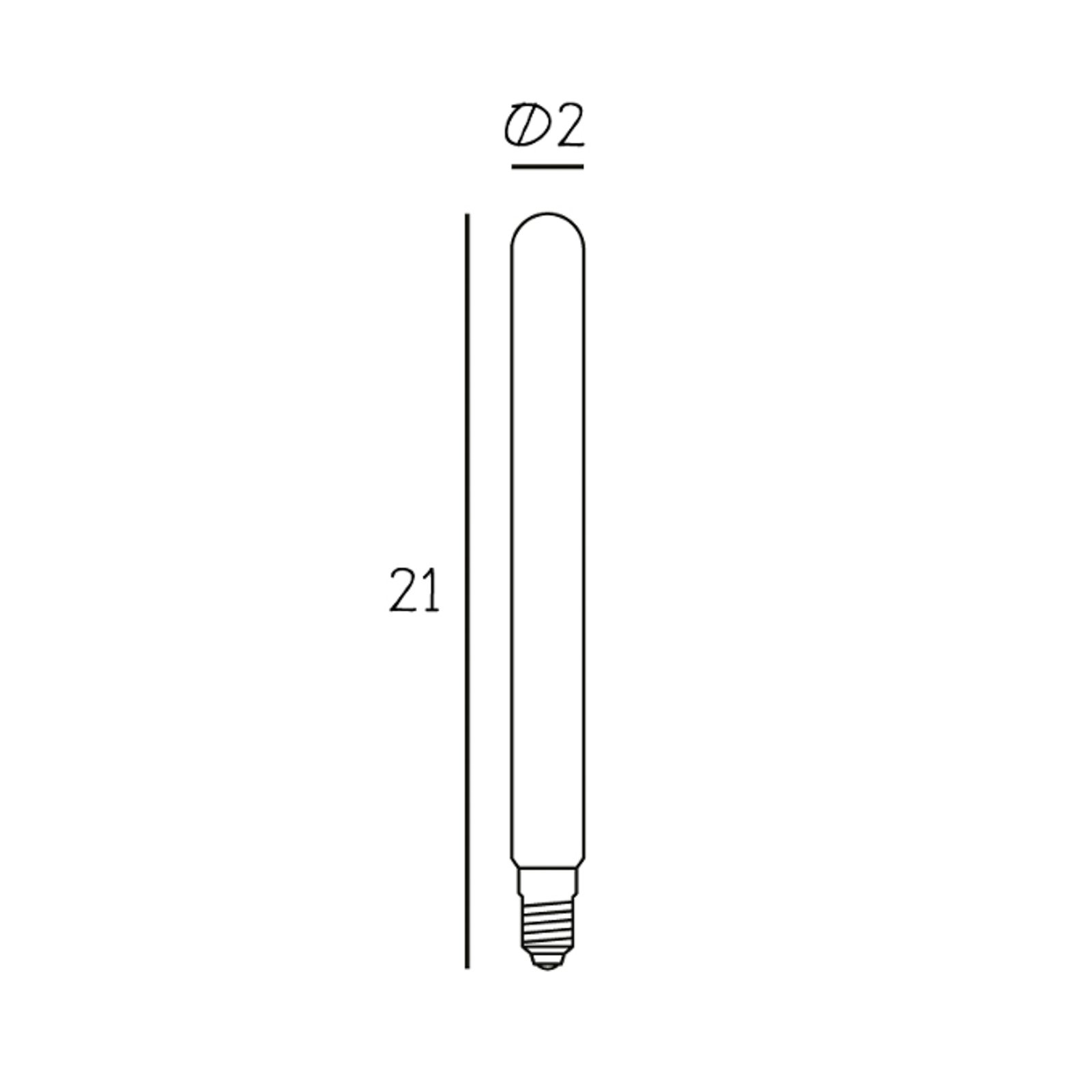 Bulb LED 4,5W Tube Bulb 210 Frosted Dim. E14 - Design By Us