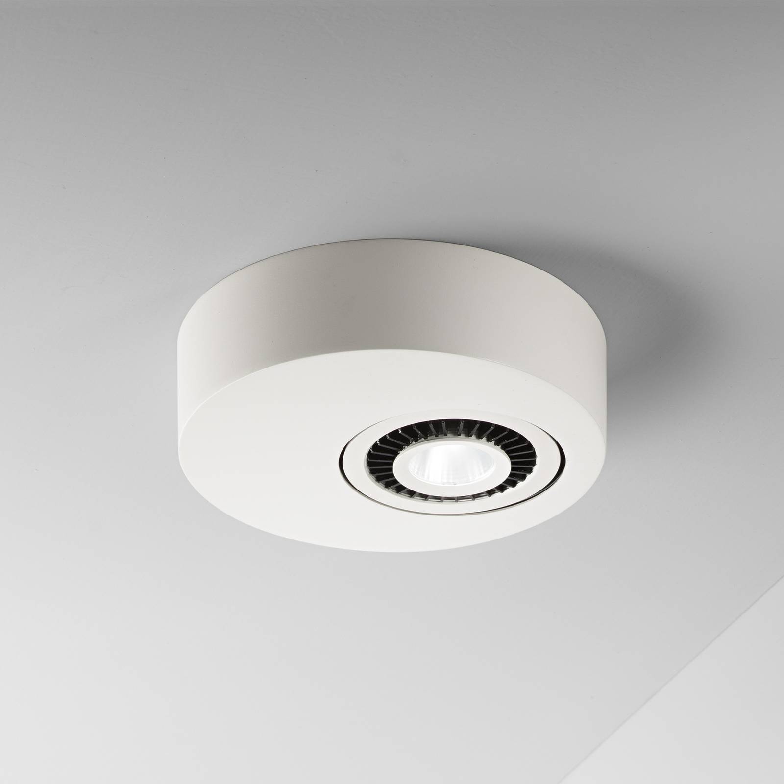 Egger Licht Egger Geo plafonnier LED avec spot LED blanc