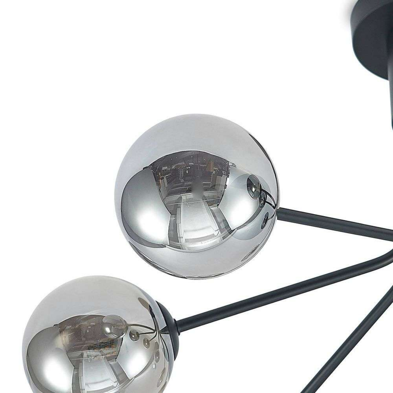 Wynina 7 Ceiling Lamp Black/Smoke - Lucande