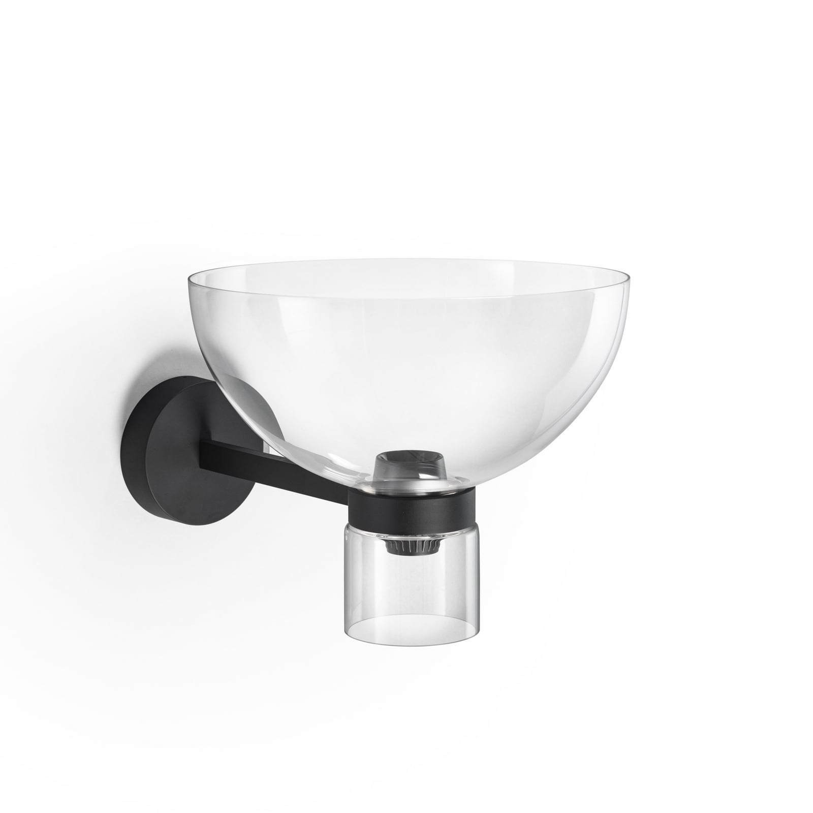 Applique a LED Nocturne Bowl, nera, in vetro, dimmerabile - FLOS