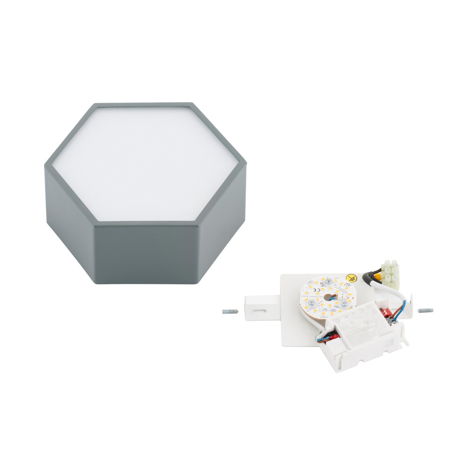 LED-Deckenleuchte Libre, salbeigrün, Stahl, 3.000 K