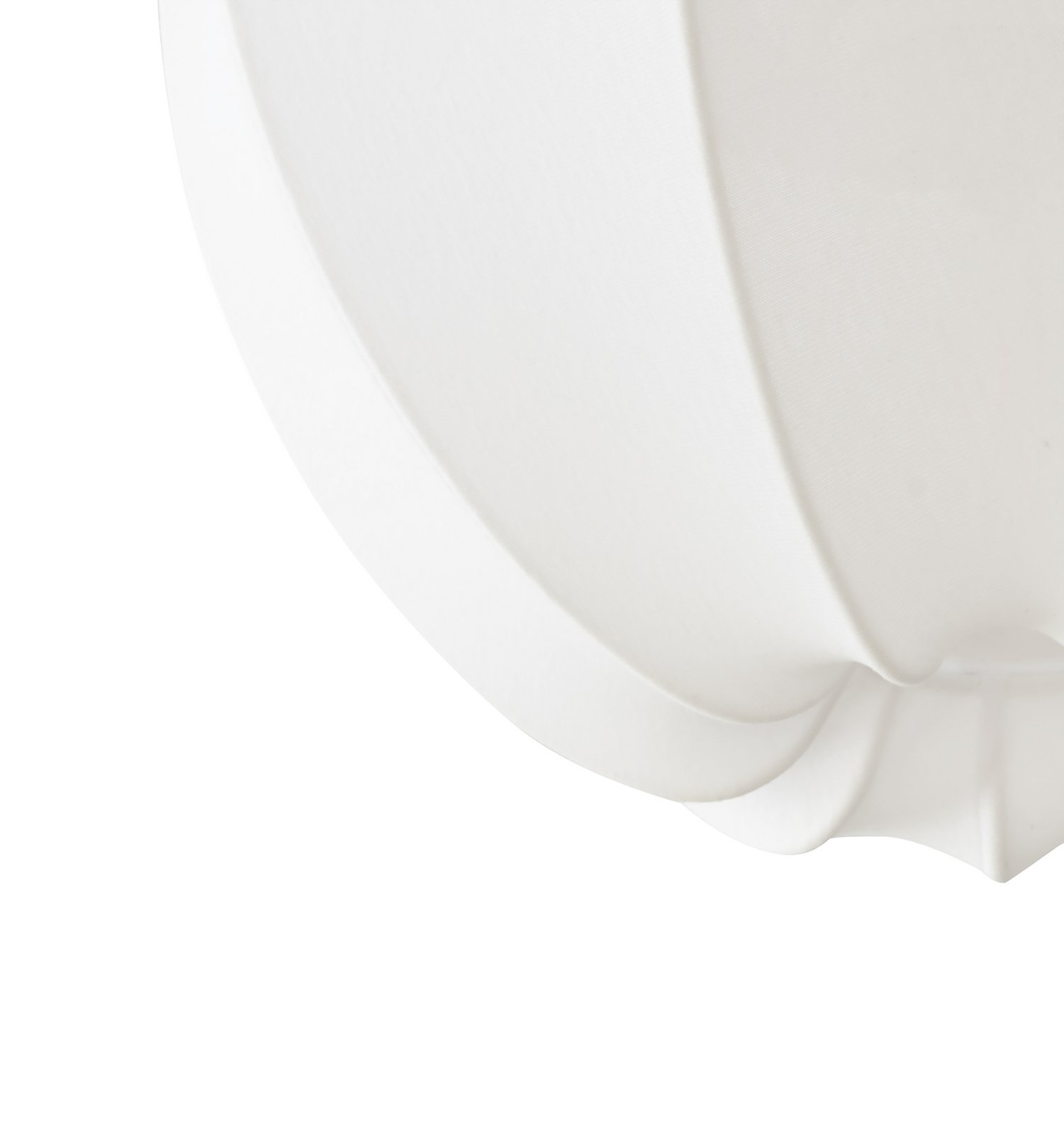 Anna plafondlamp, katoen, wit, Ø 30 cm - Watt & Weke 