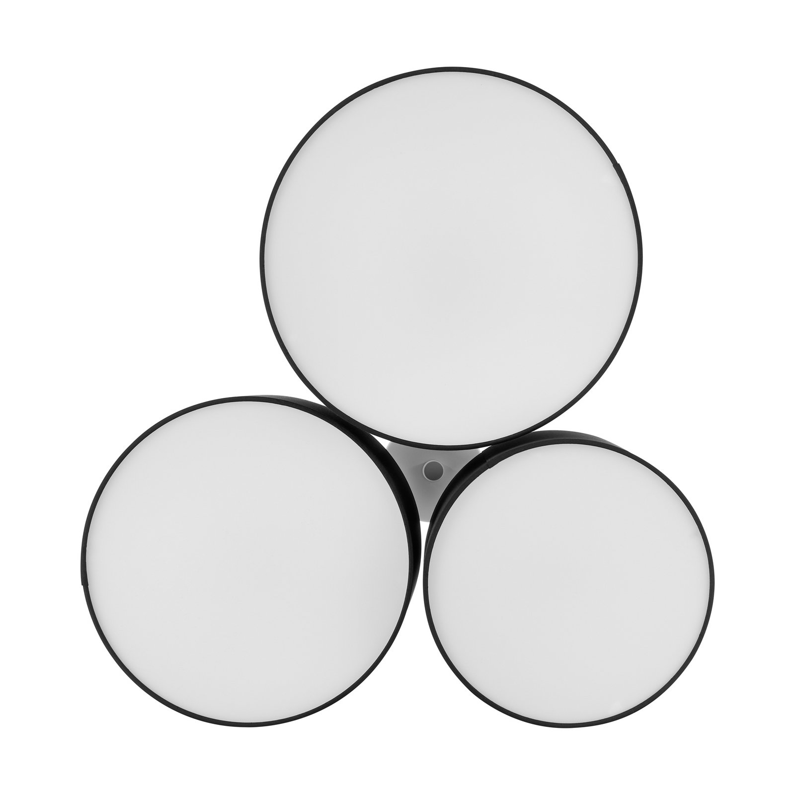 Taklampe Pastore 2, lengde 61 cm, svart, 3 lyskilder, stoff