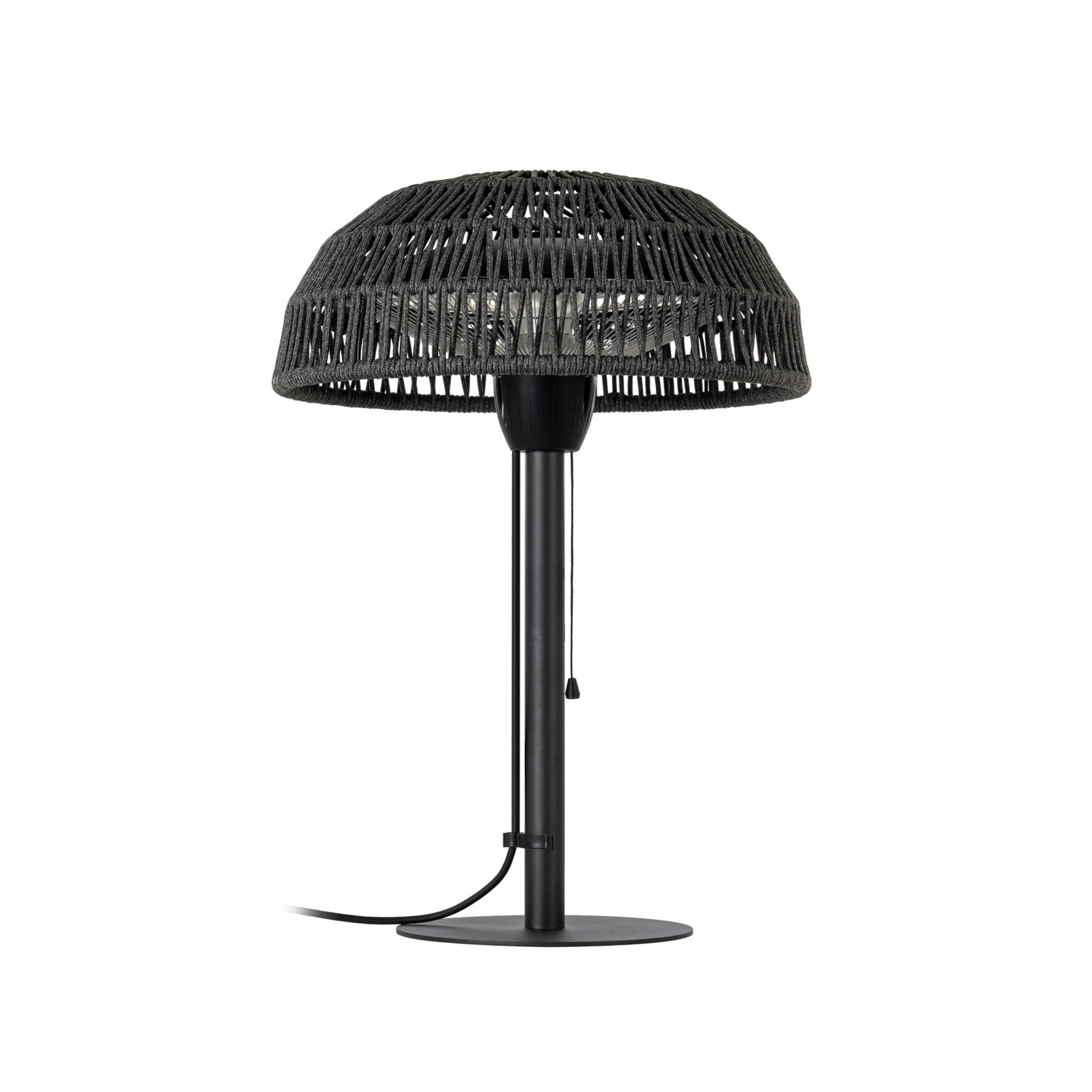 Radiateur rayonnant de table Calenza, noir, hauteur 70 cm, 1 500 W, aluminium -