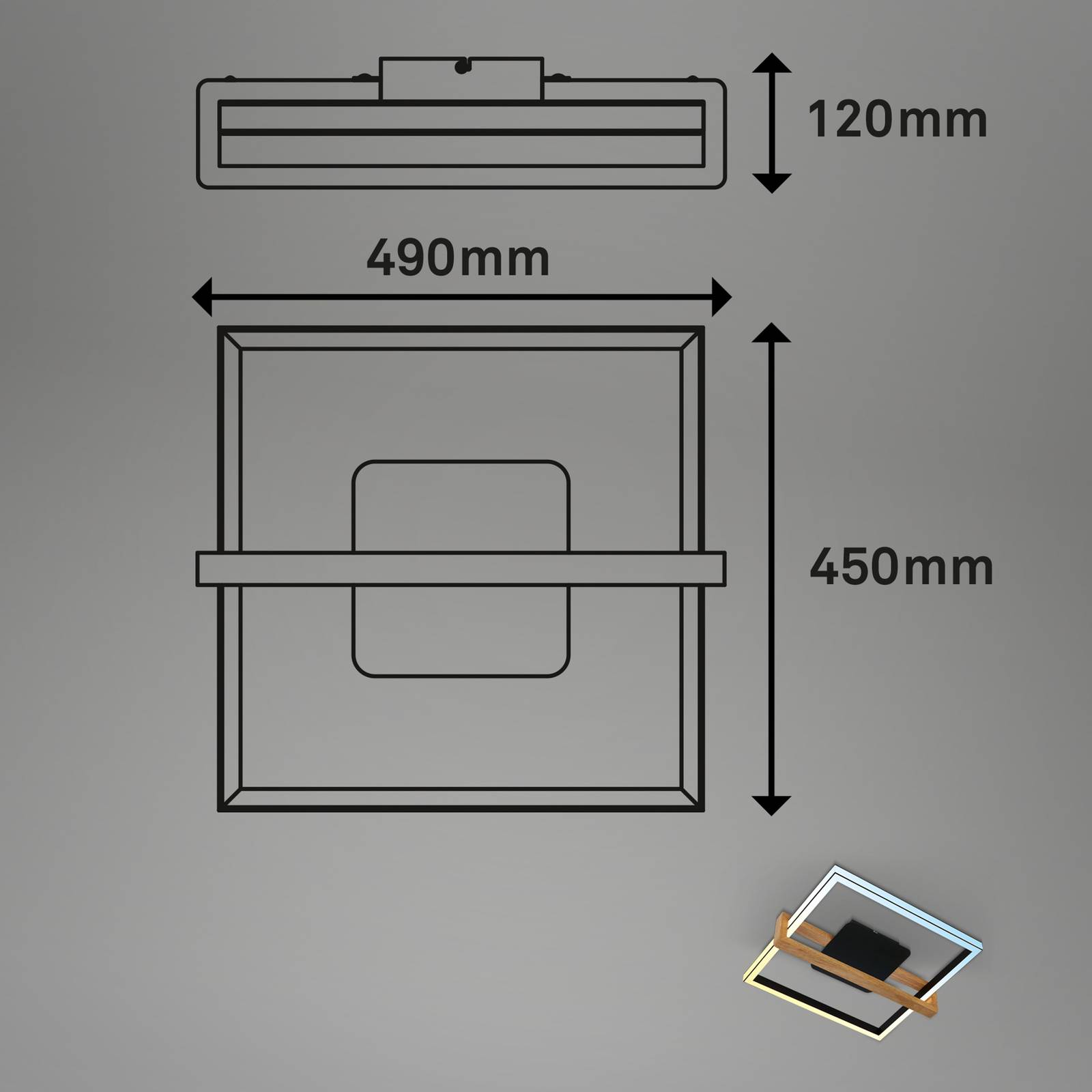 LED-Deckenleuchte 3768015 CCT mit Fernbedienung günstig online kaufen