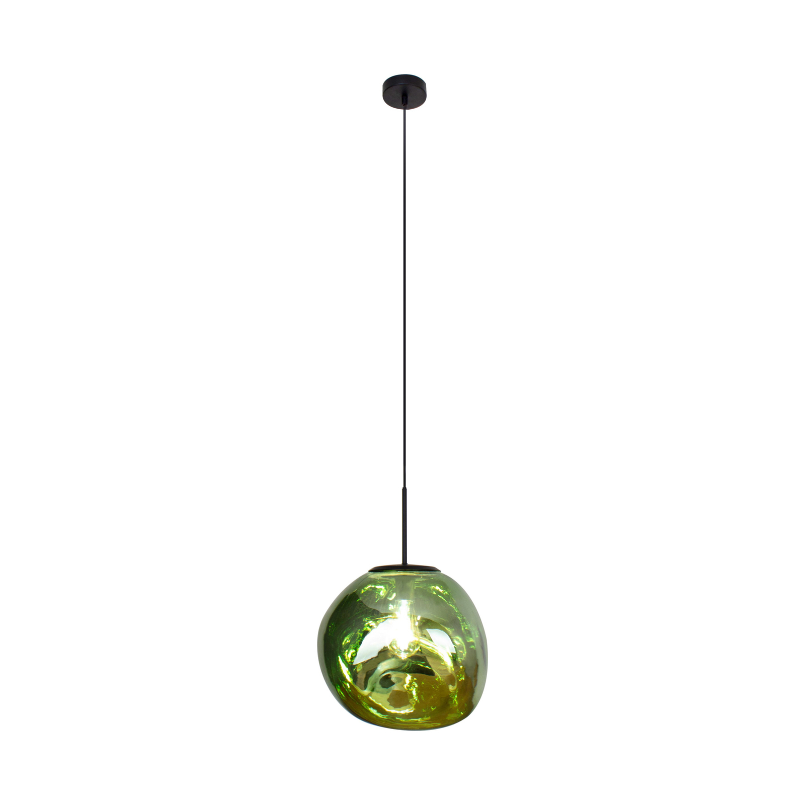 Lampada a sospensione Canopus, verde, Ø 36 cm, vetro, E27