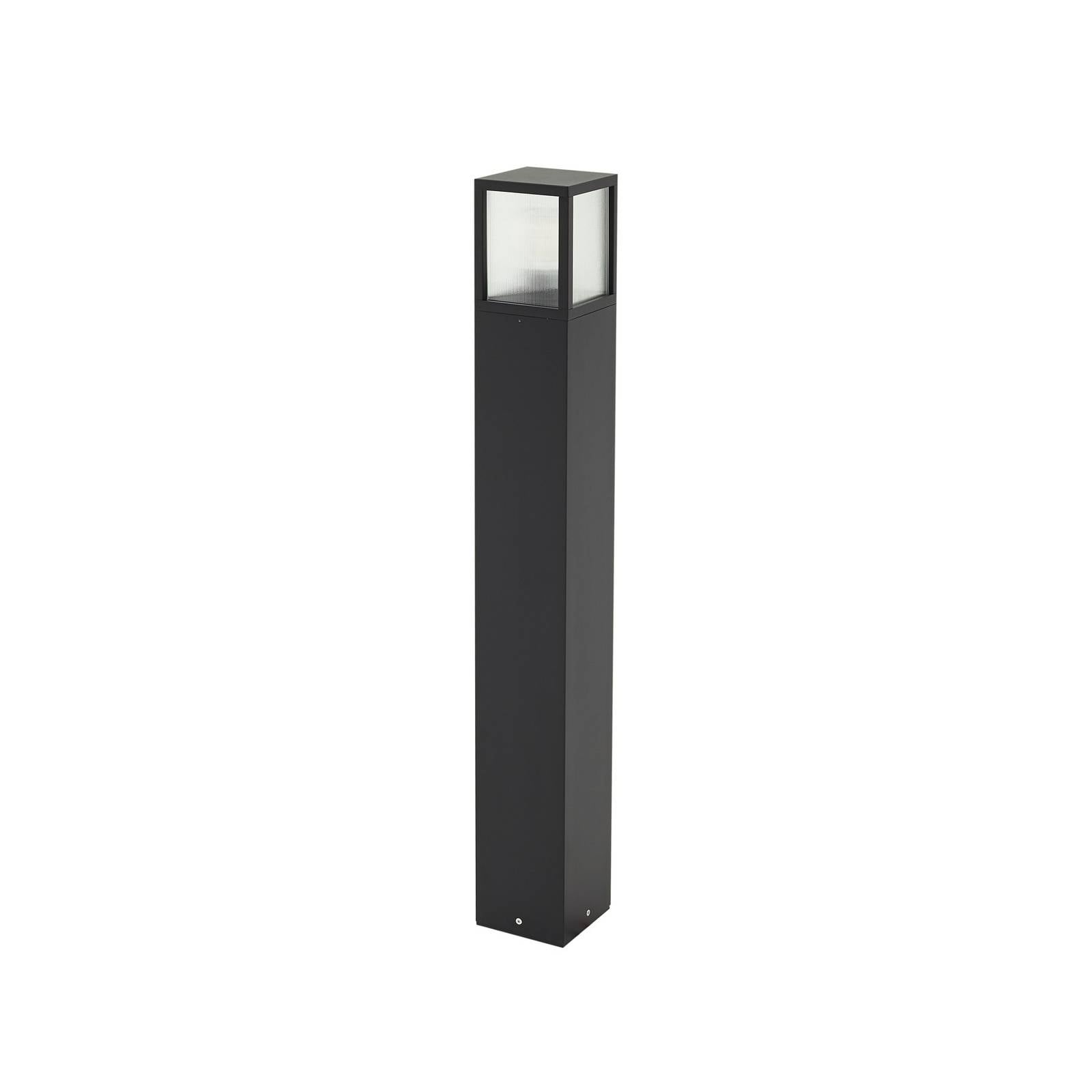 Lucande Wegeleuchte Klemens, 90 cm, schwarz, Metall, IP54