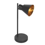 Oeroe table lamp, 1-bulb, black, metal, E14