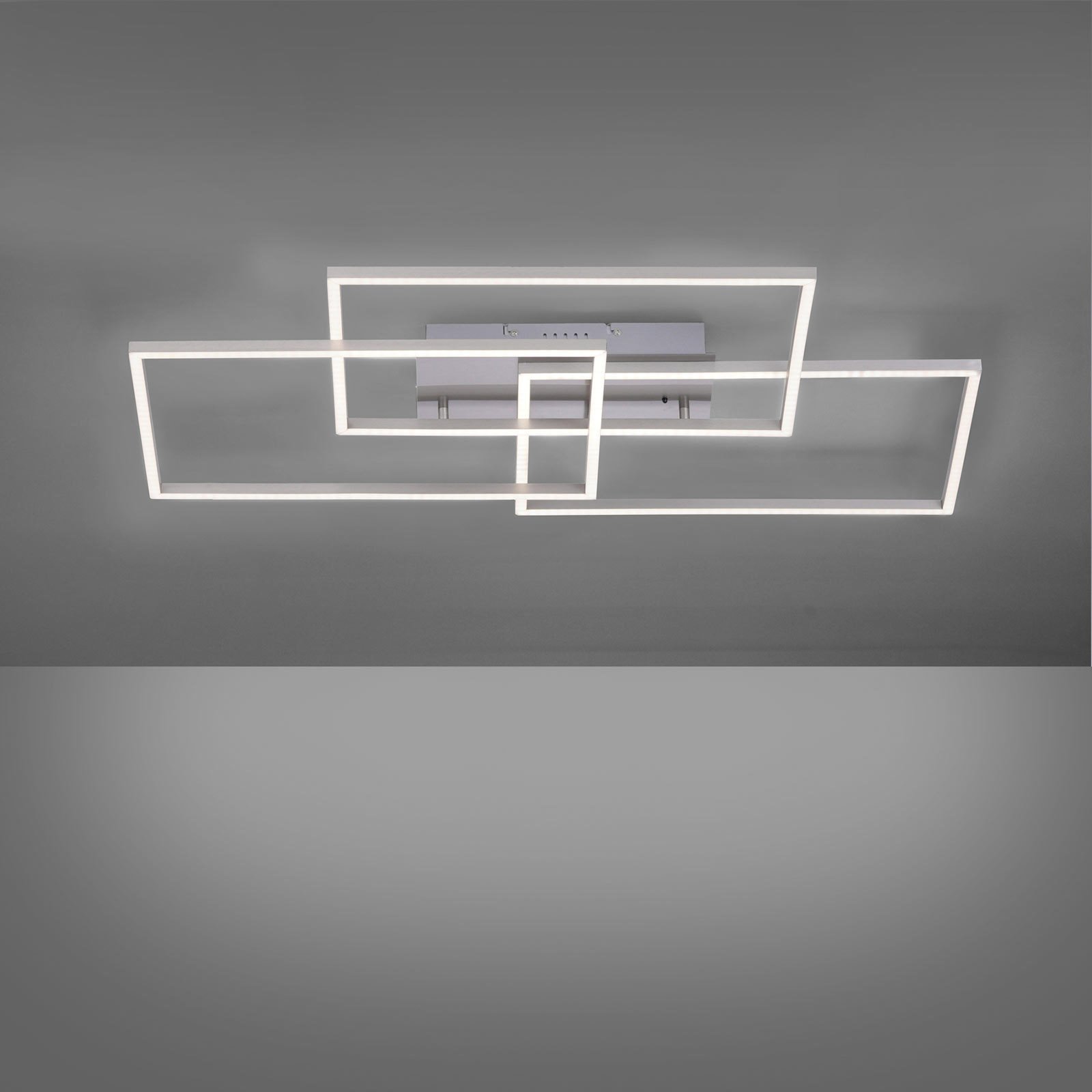 LED-taklampe Iven, dim, stål, 82x50cm