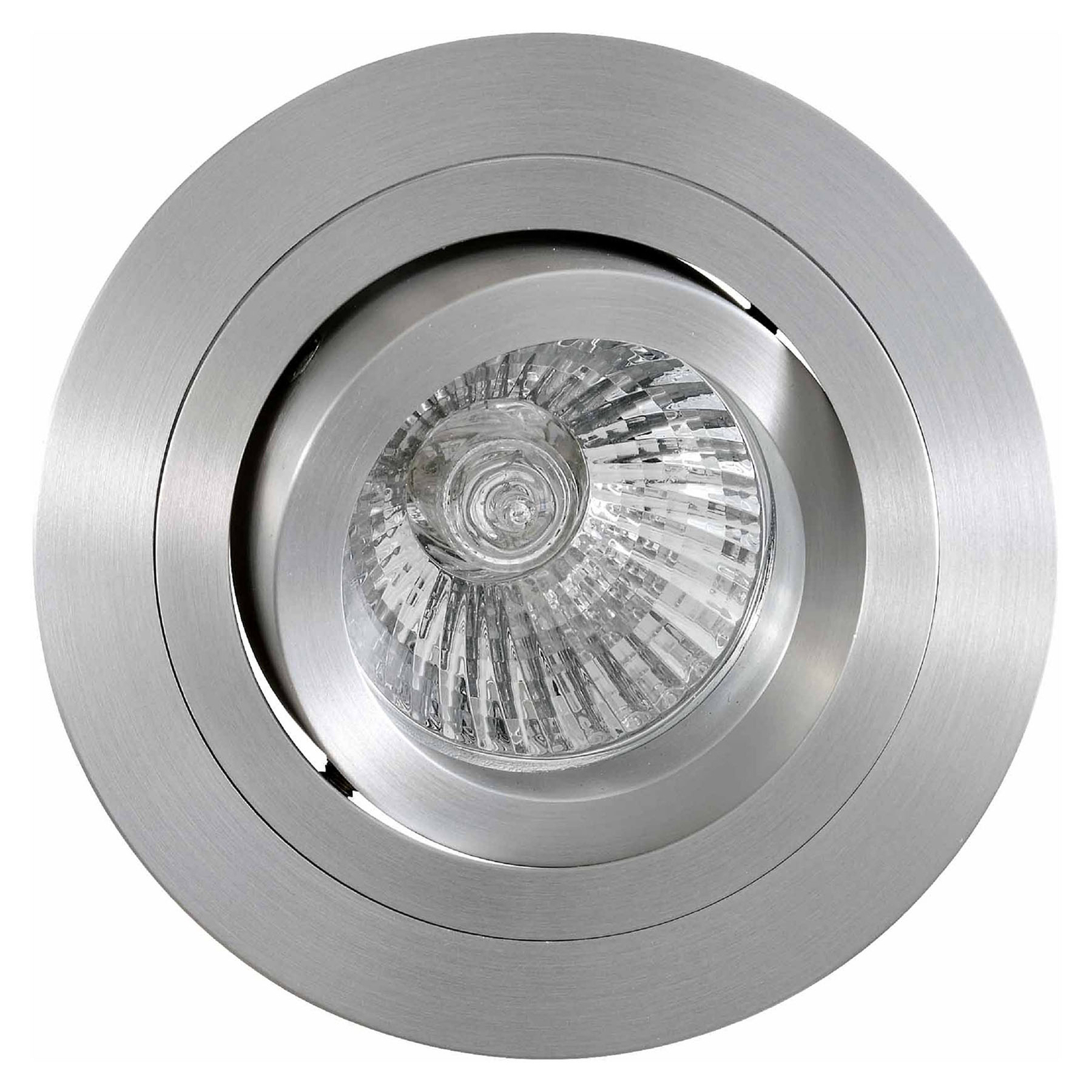 Inbouwlamp Básico, rond, aluminium