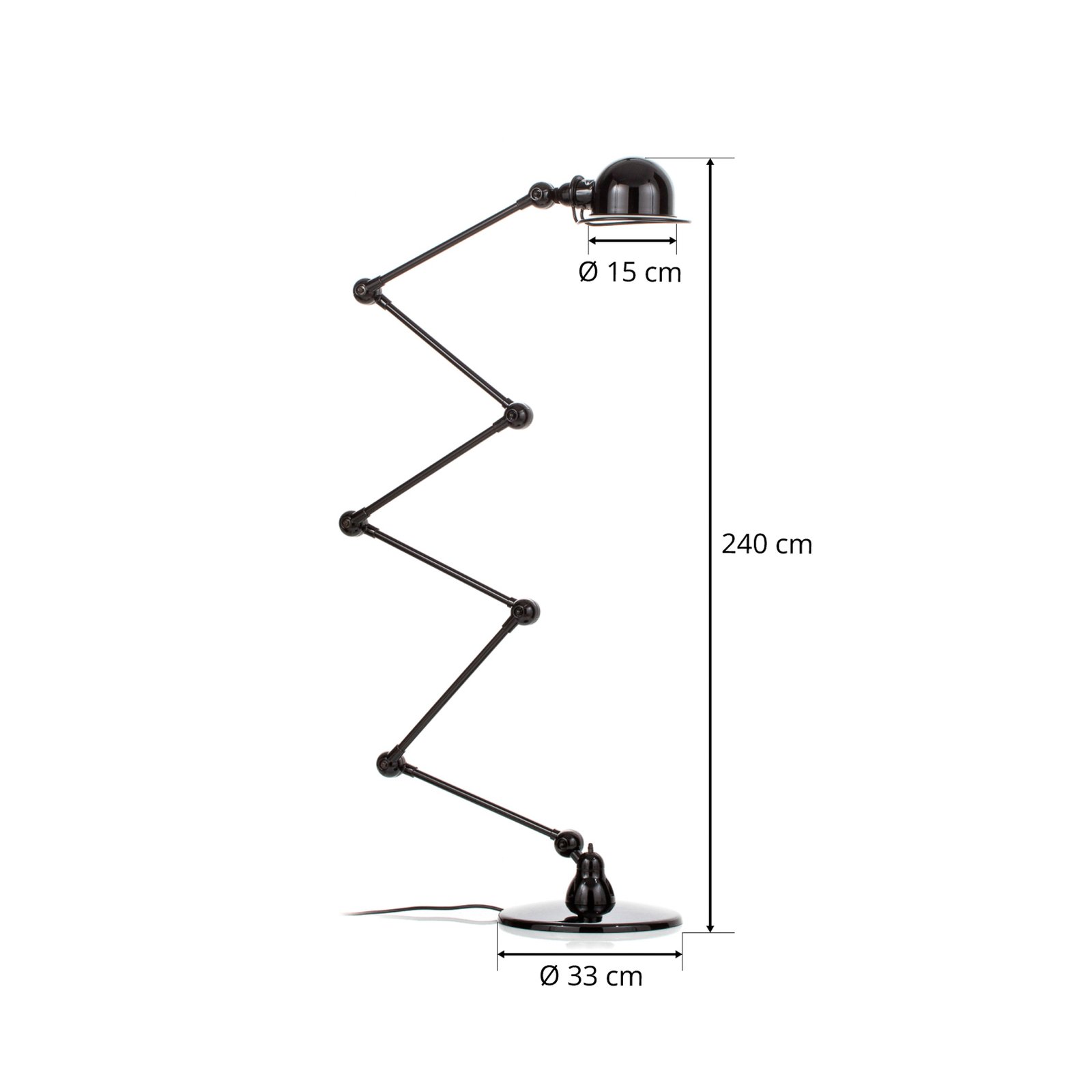 Jieldé Loft D9406 Φωτιστικό δαπέδου 6x40cm, μαύρο