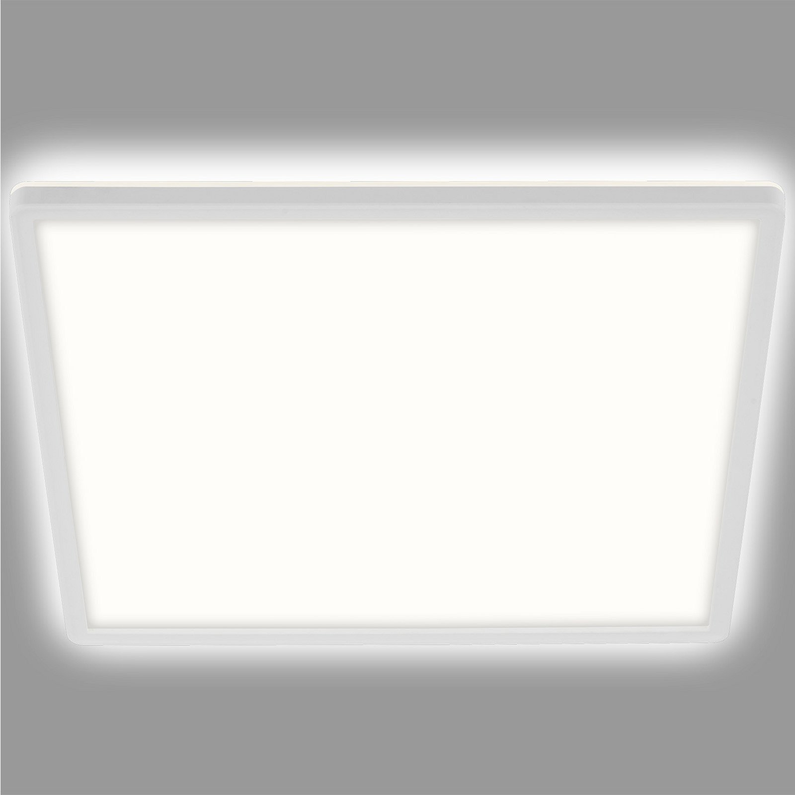 Briloner Plafonieră cu LED Slim unghiulară 42 x 42 cm - Hol - modern - alb - Plastic
