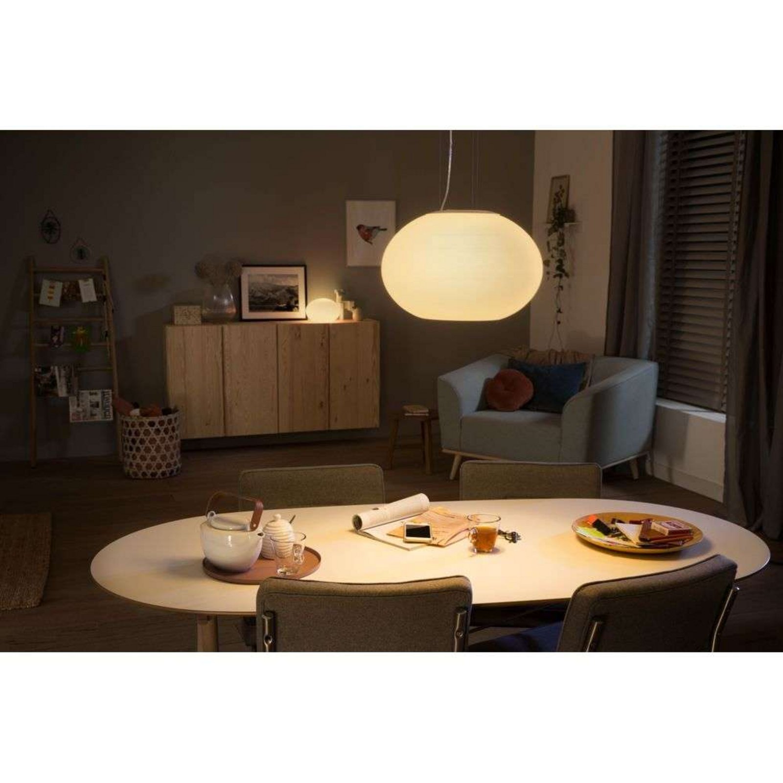 Flourish Hue Lustră Pendul White&Color Amb. White - Philips Hue