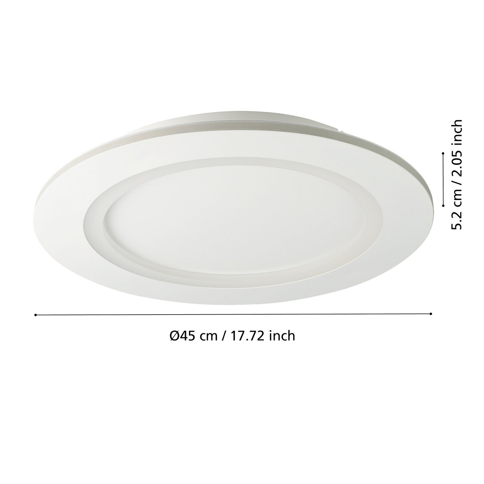 EGLO connect LED mennyezeti lámpa Padrogiano-Z, Ø 45 cm, fehér