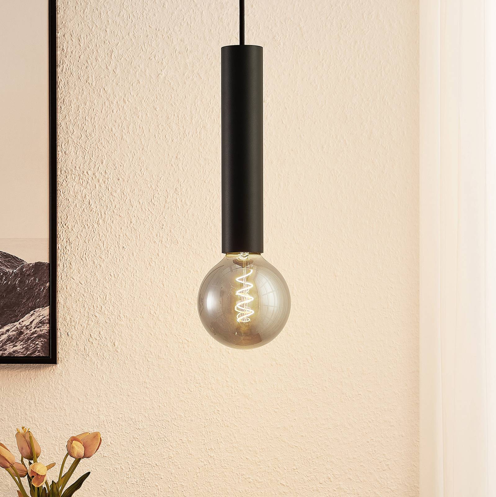 Arcchio Padilum lampa wisząca 27 cm, czarna