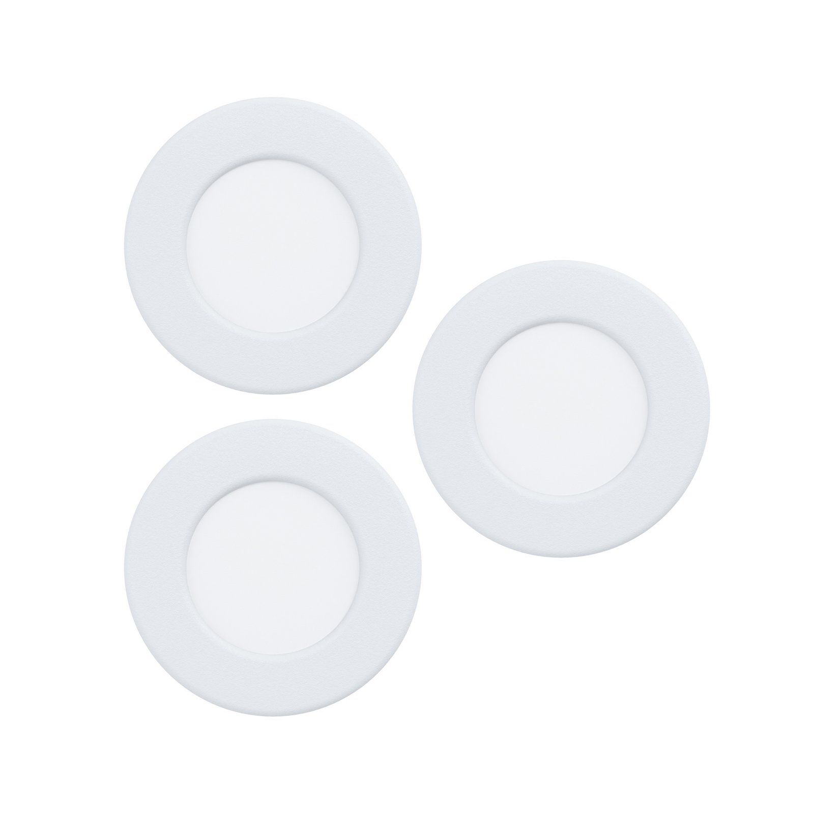 EGLO connect Luminária embutida LED Fueva 6-Z, branca, conjunto de 3