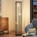 Lindby floor lamp Tiliane, black, metal, 3-bulb, 153cm