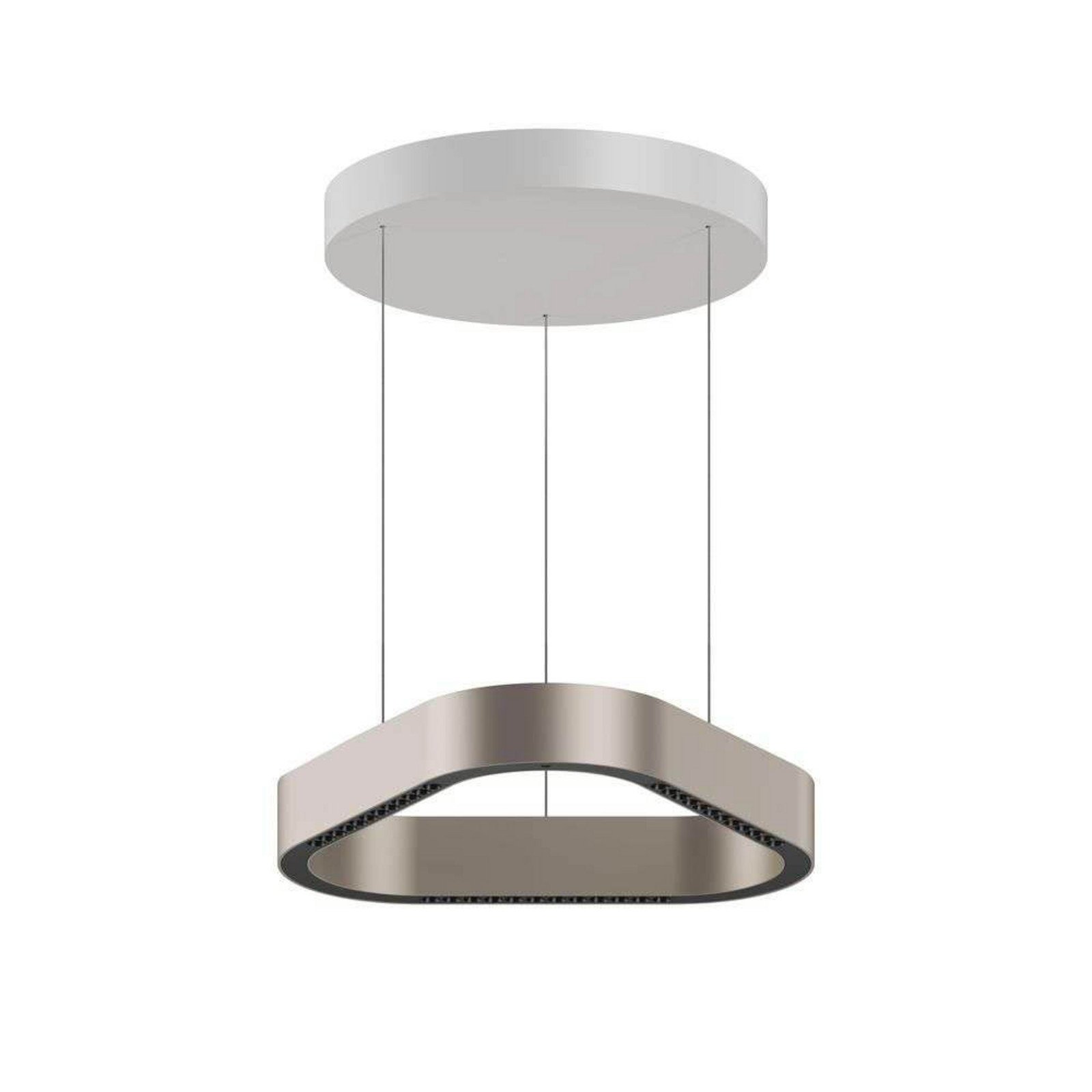 LOOM DESIGN Lampă suspendată LED Trigon gri aluminiu 40 cm - Camera de zi / sufragerie - Modern - fildeș