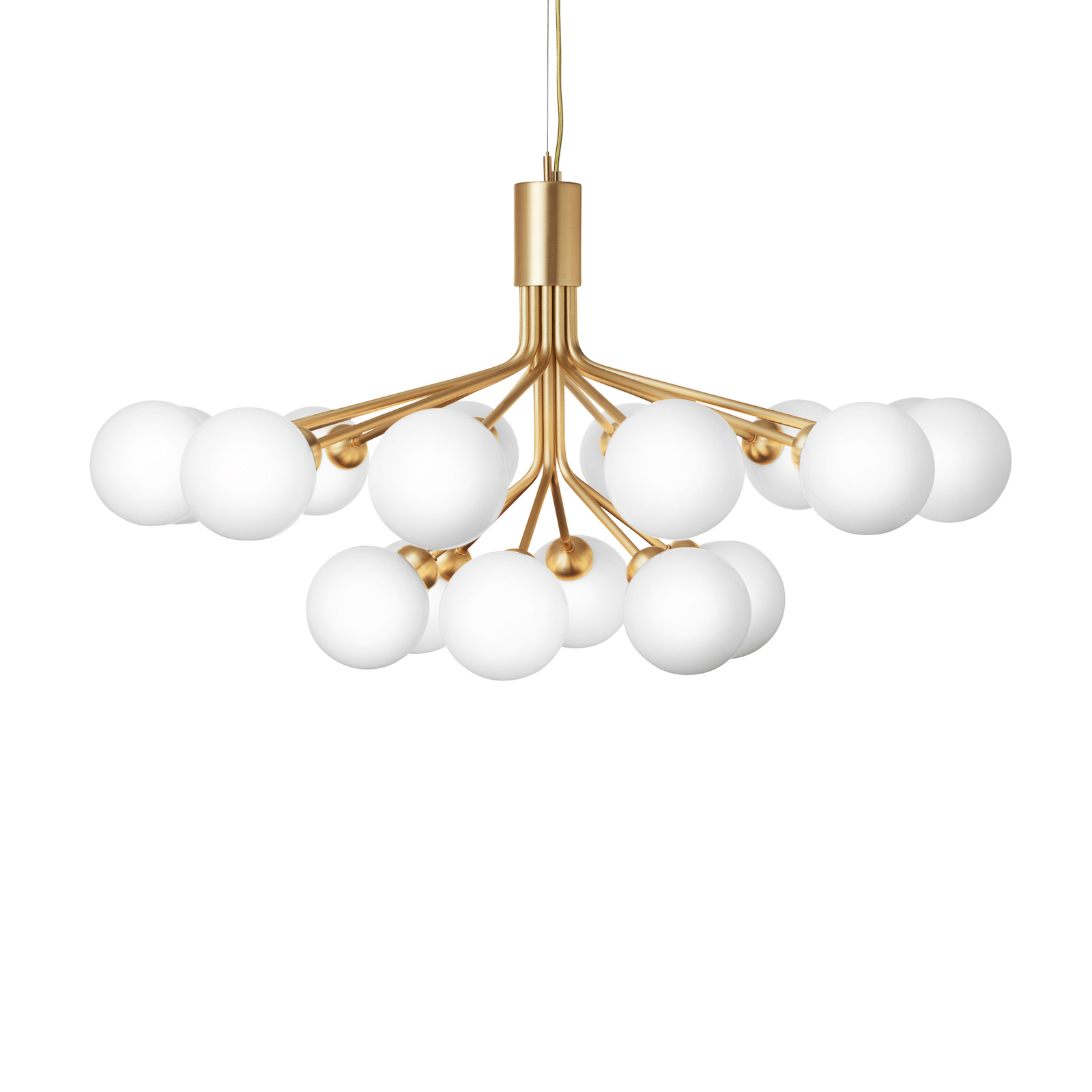Apiales 18 Csillár Brushed Brass/Opal White - Nuura
