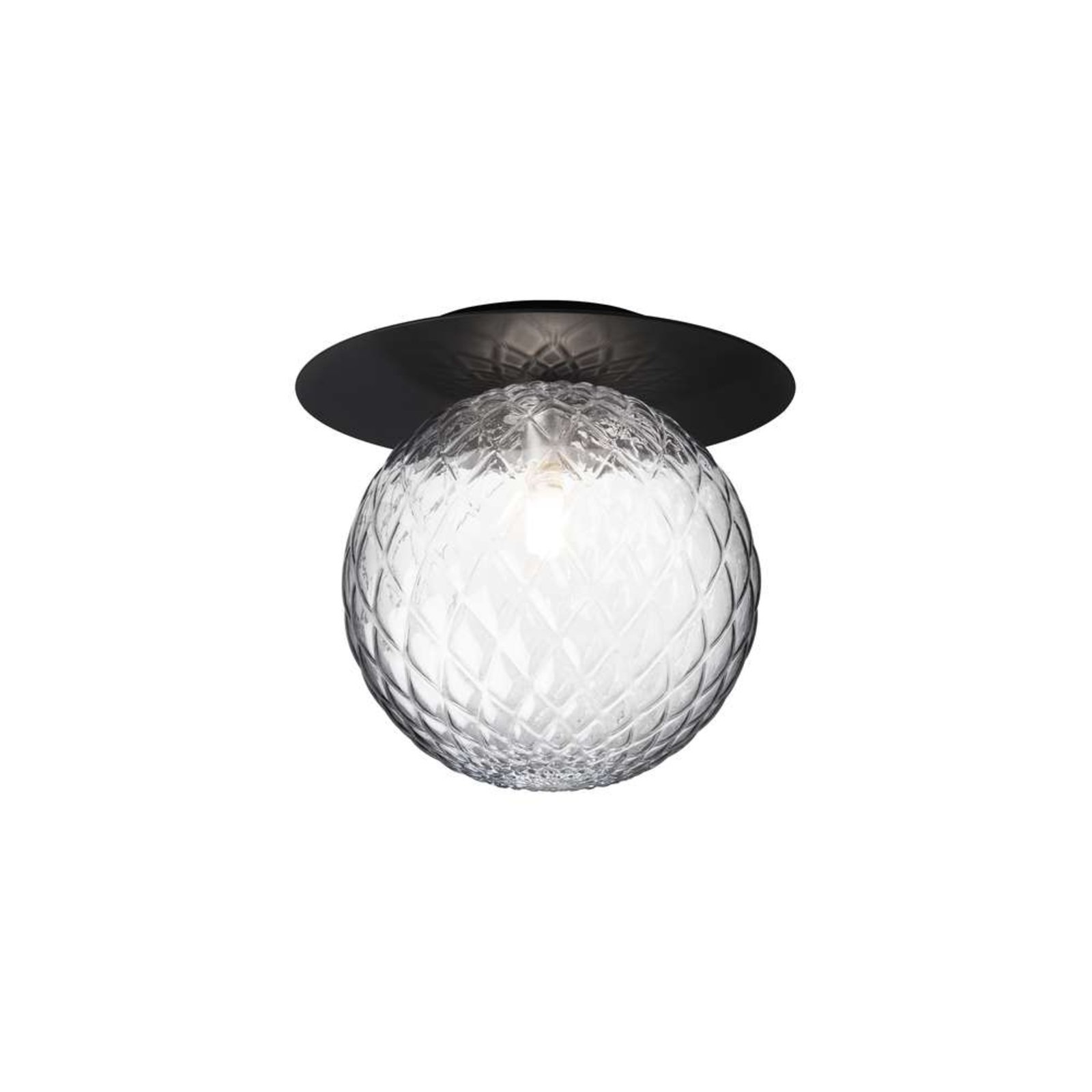 Liila 1 Nástenné Svietidlo/Stropné Lampa IP44 Large Black/Optic Clear - Nuura