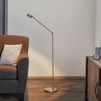 Förnicklad LED-golvlampa Elegance med tre leder 