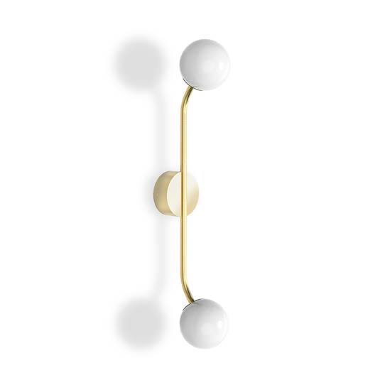 Decor Walther Pep Two wall light matt gold, 2bulb Lights.co.uk