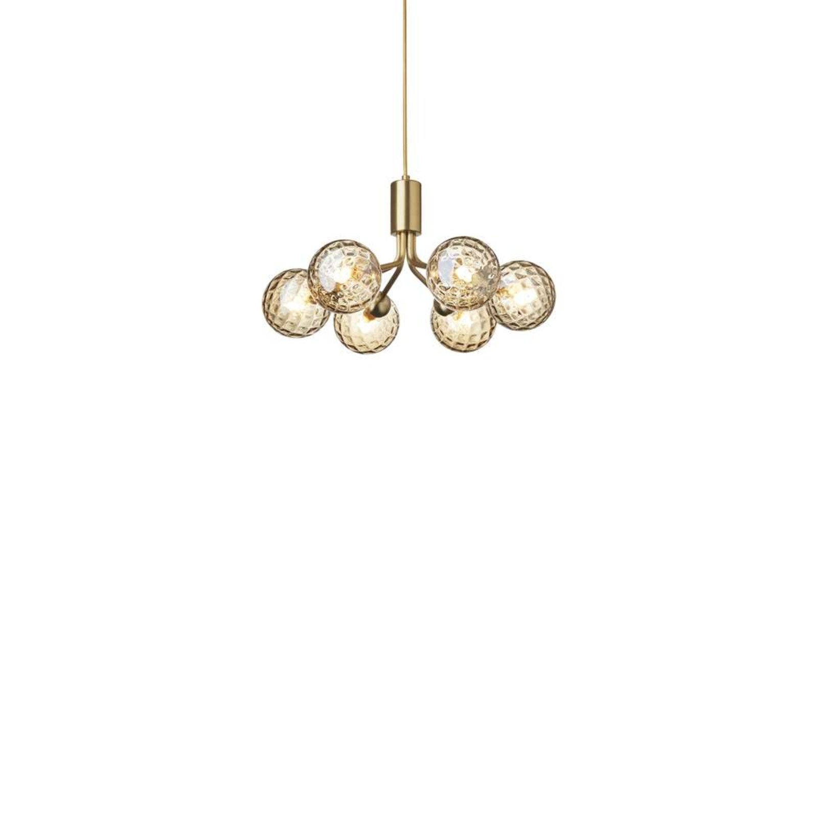 Nuura Pendelleuchte Apiales 6, Ø 50 cm, messingfarben/gold
