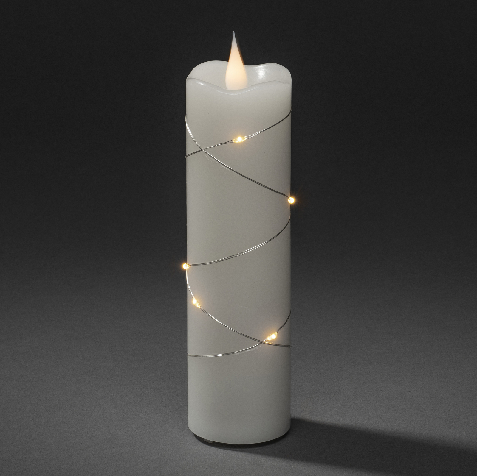 Candela LED di cera bianca Colore di luce bianco caldo 17,8 cm