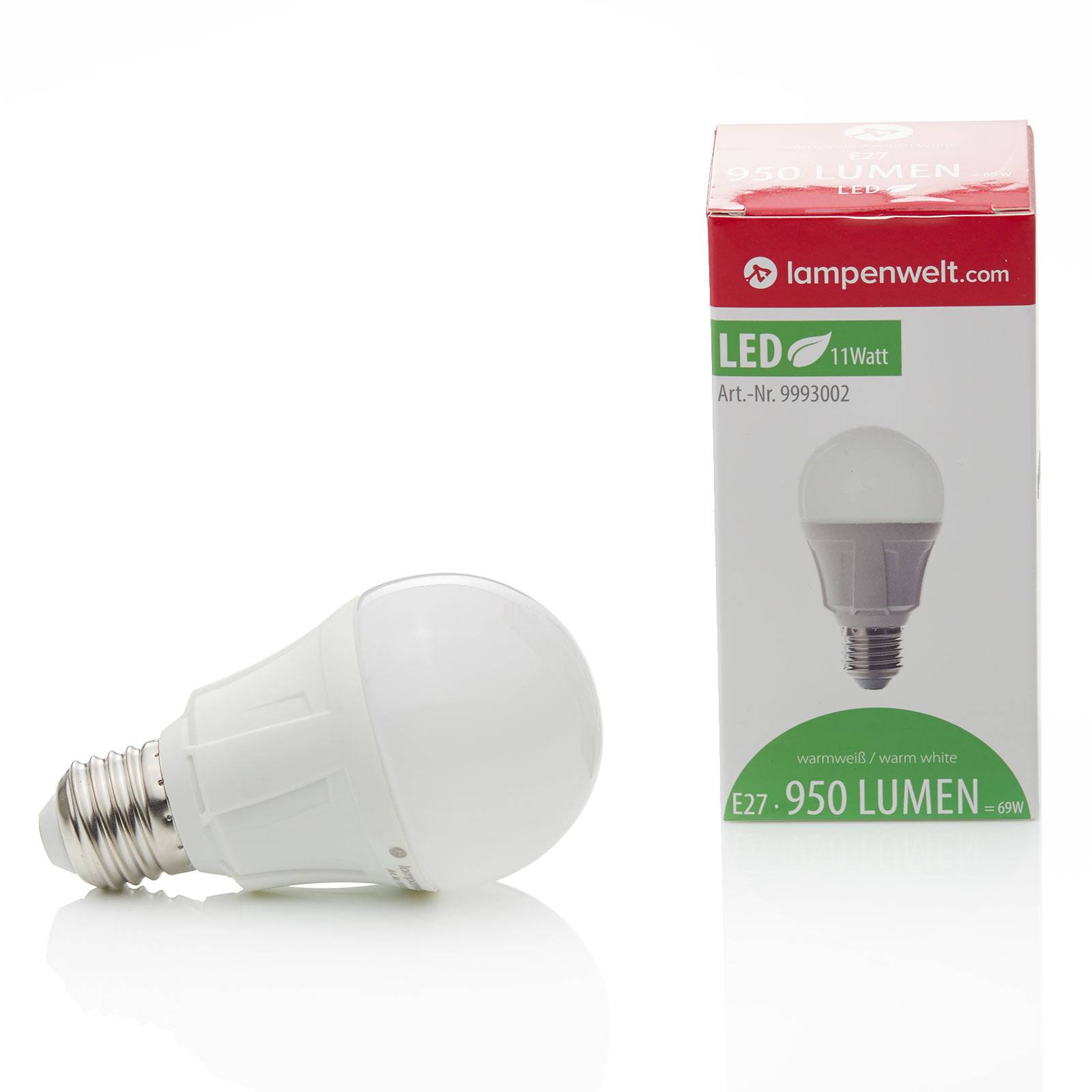 E27 11W 830 żarówka LED w formie żarówki, ciepła biel