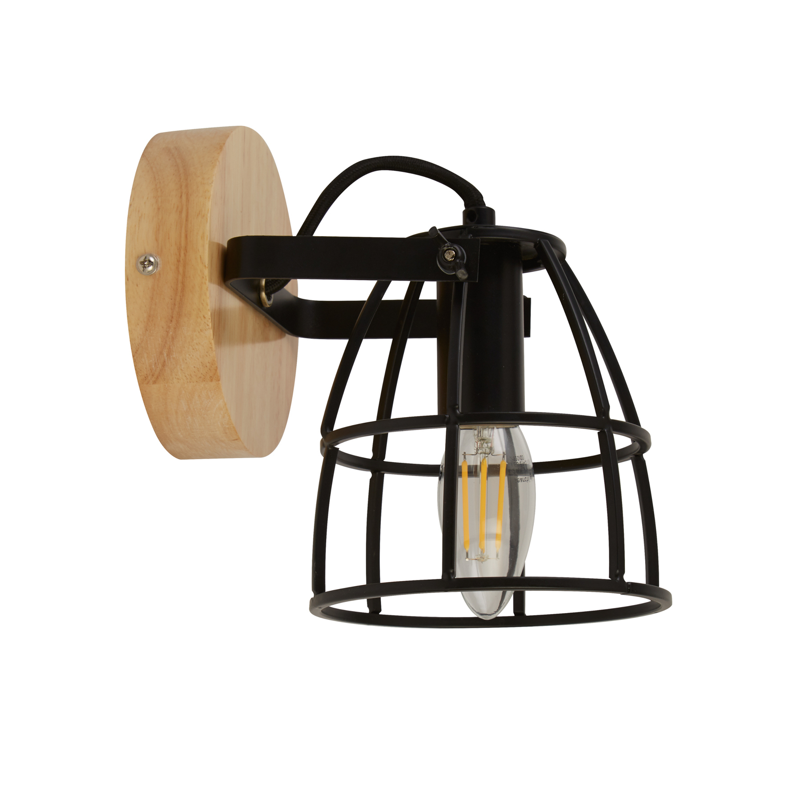 Cage II wall lamp with a grid-like lampshade