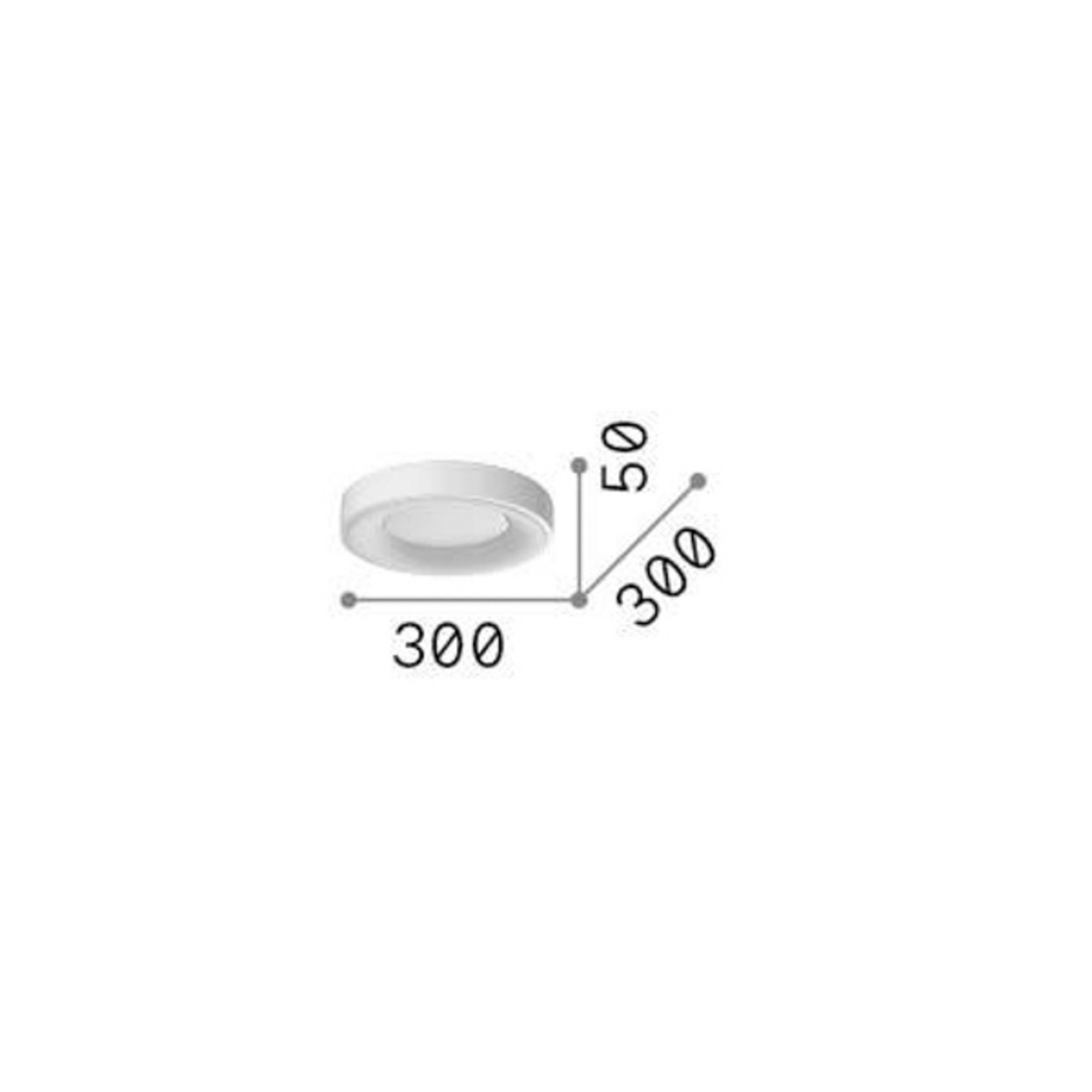 Ideal Lux Plafonieră cu LED Planet negru Ø 30 cm metal