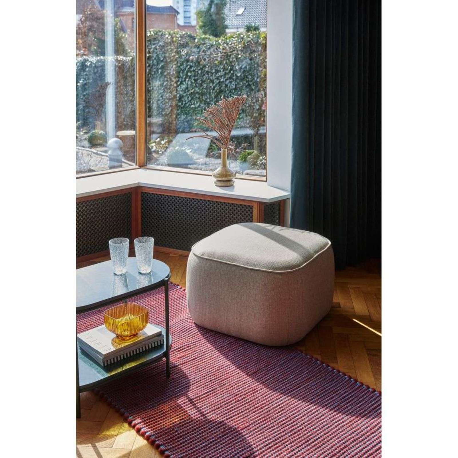 Cube Pouf Sand - Hübsch