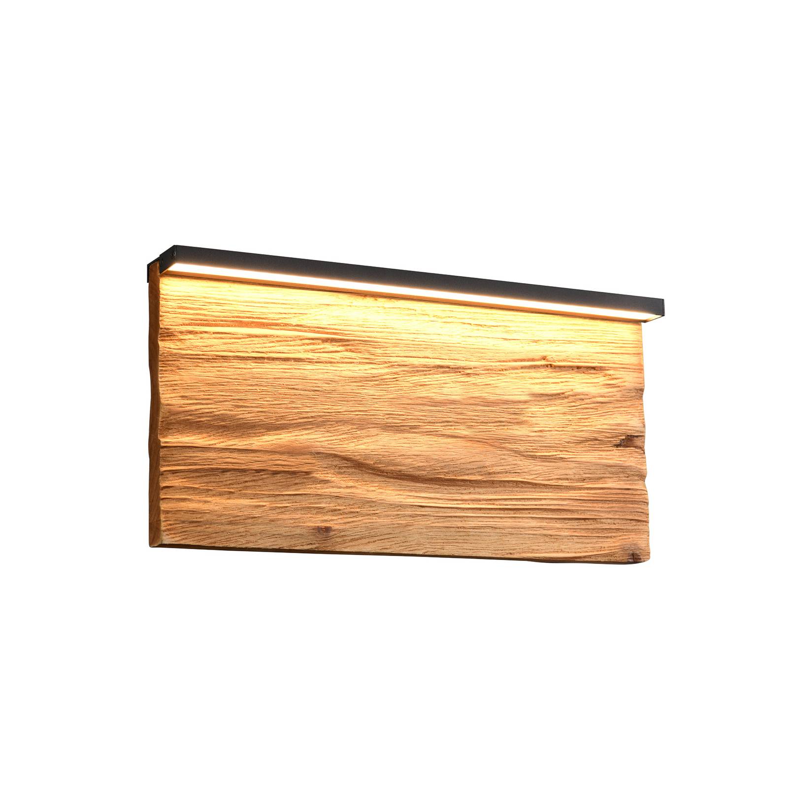 LED-Wandlampe Kalea, Breite 30 cm, holzfarben, Holz