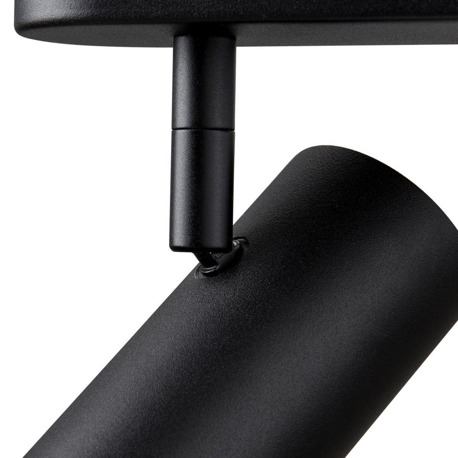 SLV LED ceiling spotlight Noblo, black, 2,700 K, length 24 cm