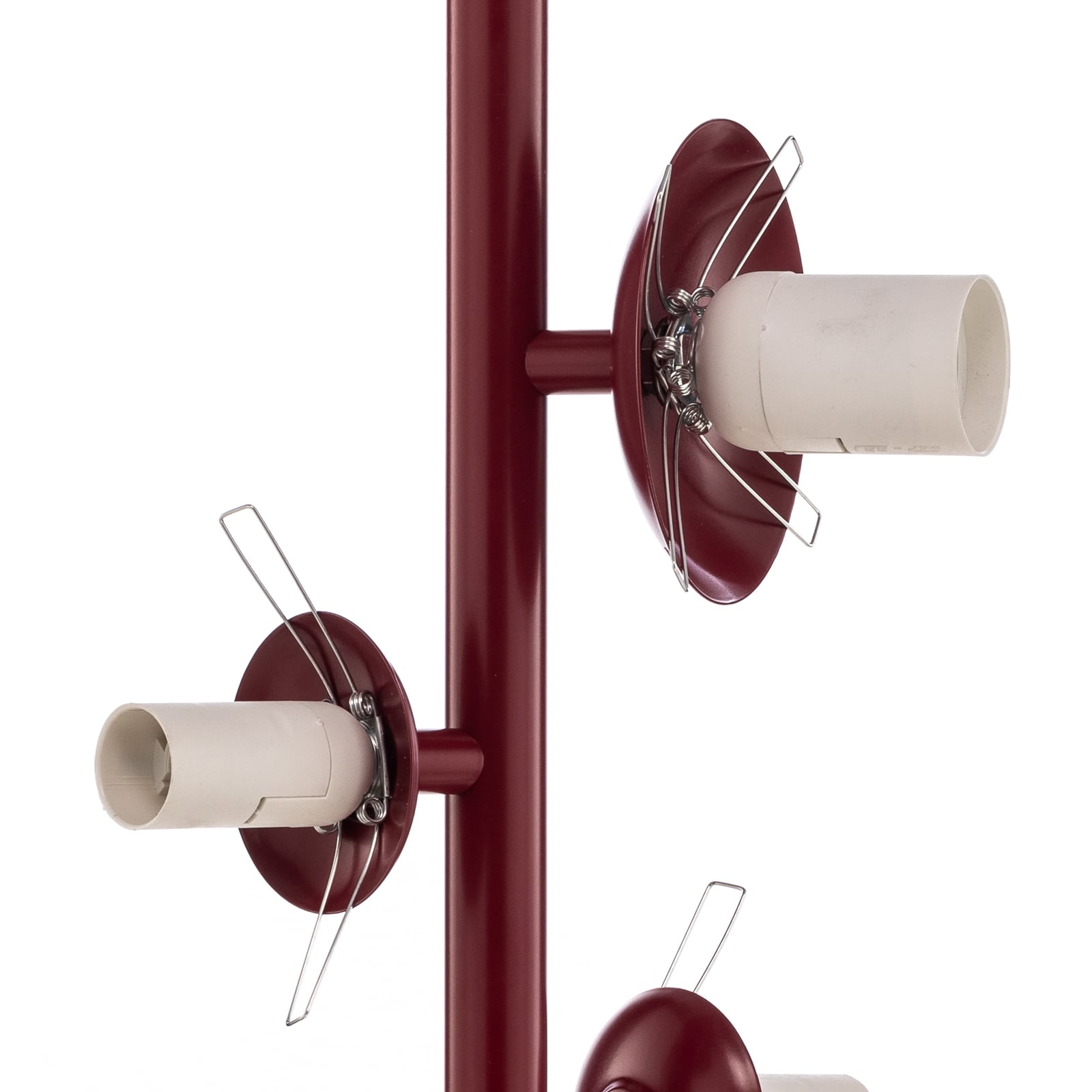 Joel hanglamp, wijnrood/wit, 4-lamps - ALDEX