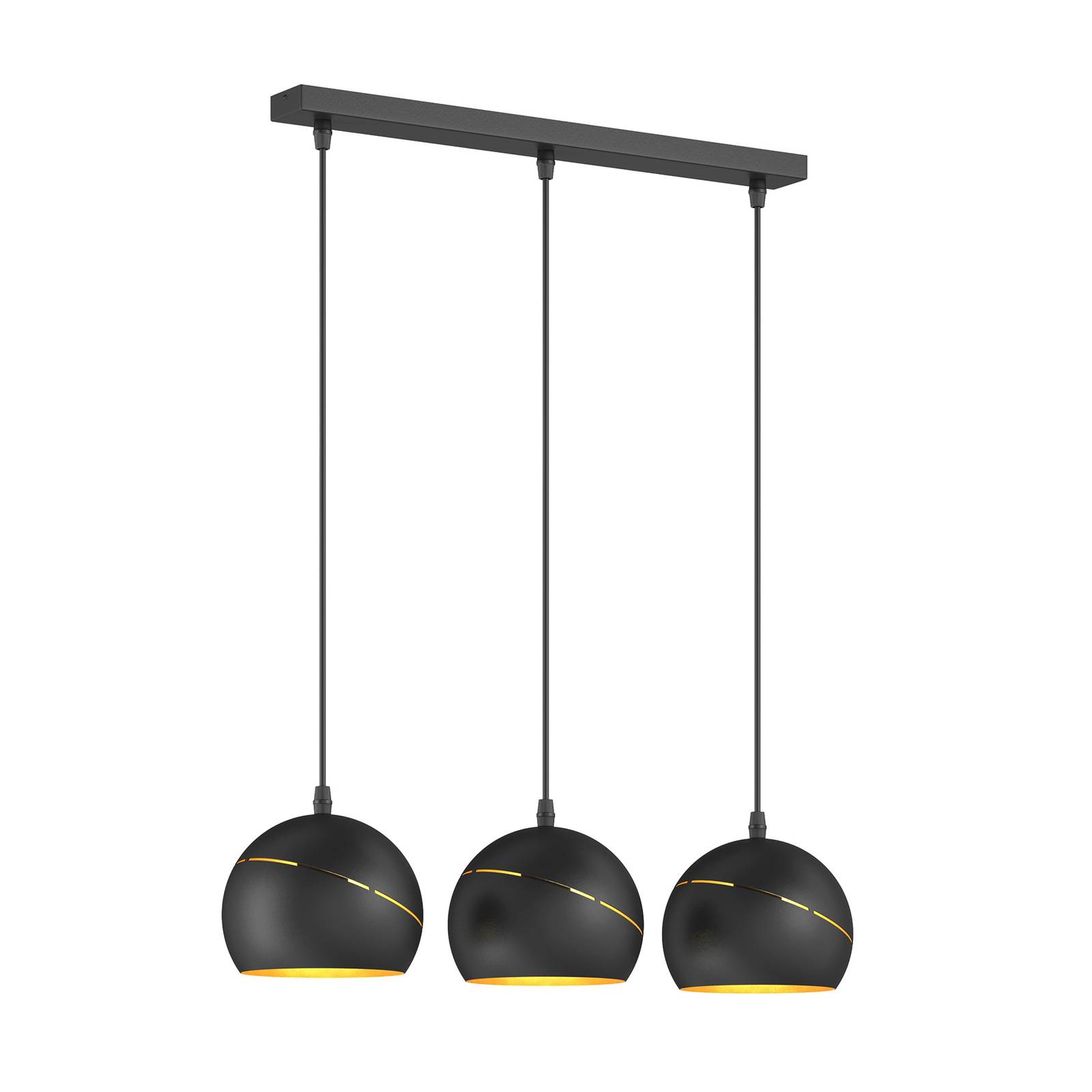 Euluna Pendant Light - Living / Dining Room - Hanging Light - Globe Light - dimmable - Modern - Black