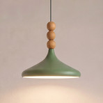 Hängeleuchte Eysan, grün, Ø 35 cm, Metall, E27