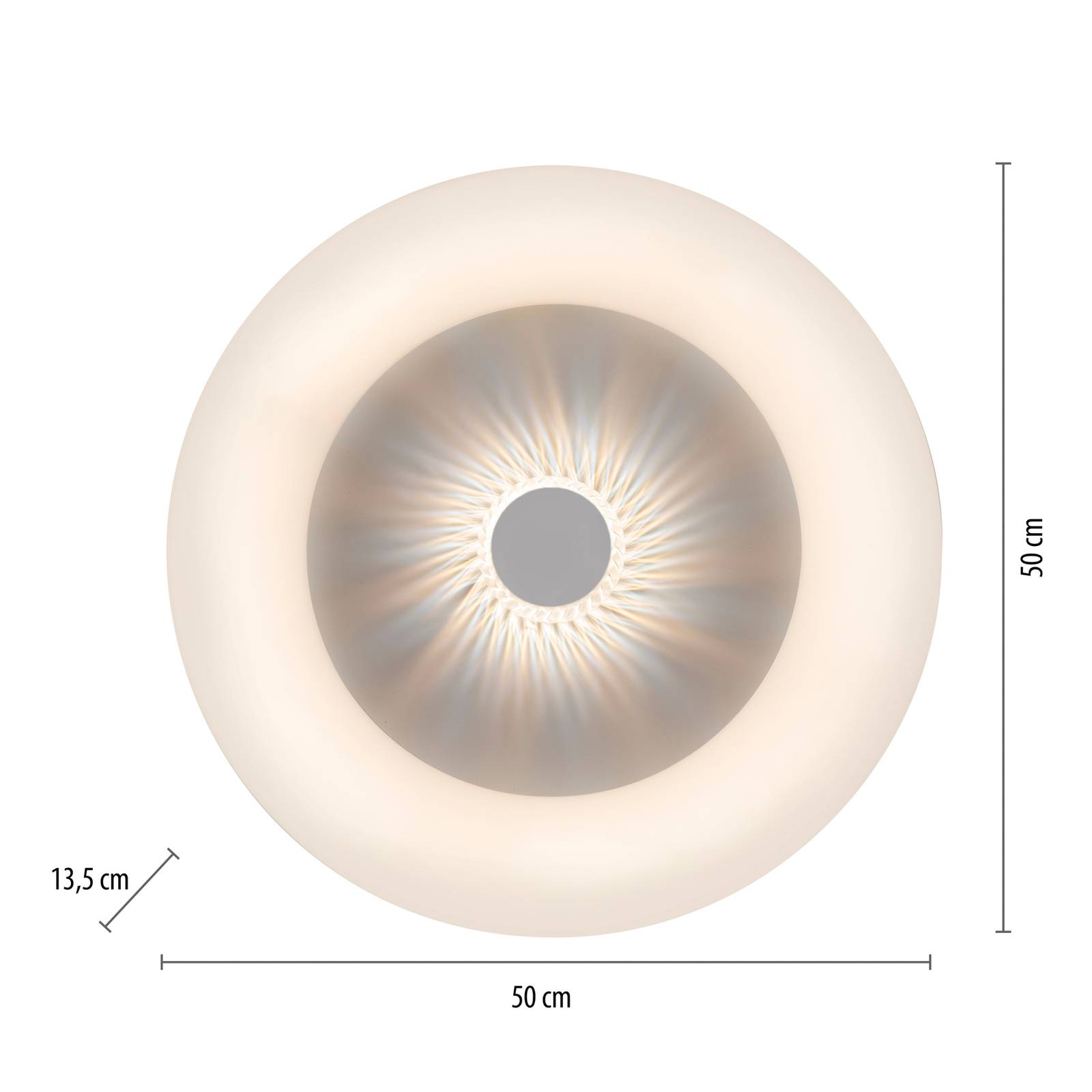 Lampa sufitowa LED Vertigo, CCT, biała, Ø 50 cm