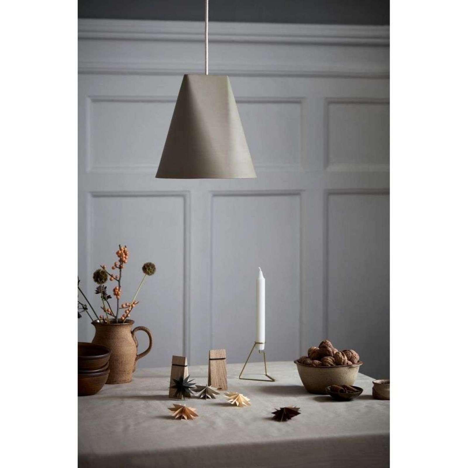 Ceramic Wide Pendant Olive - Moebe