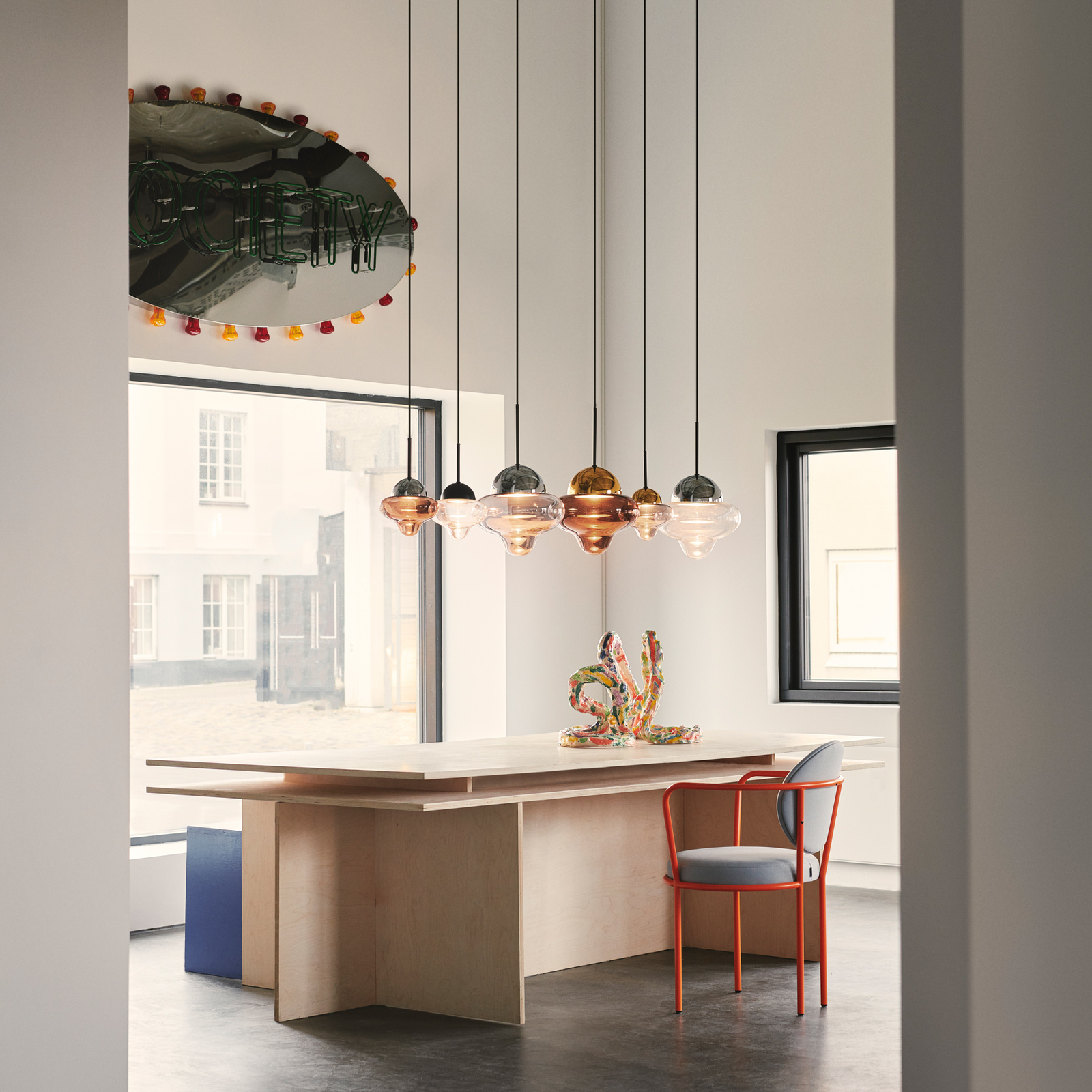 Nutty Pendelleuchte Brown/Chrome - Design By Us