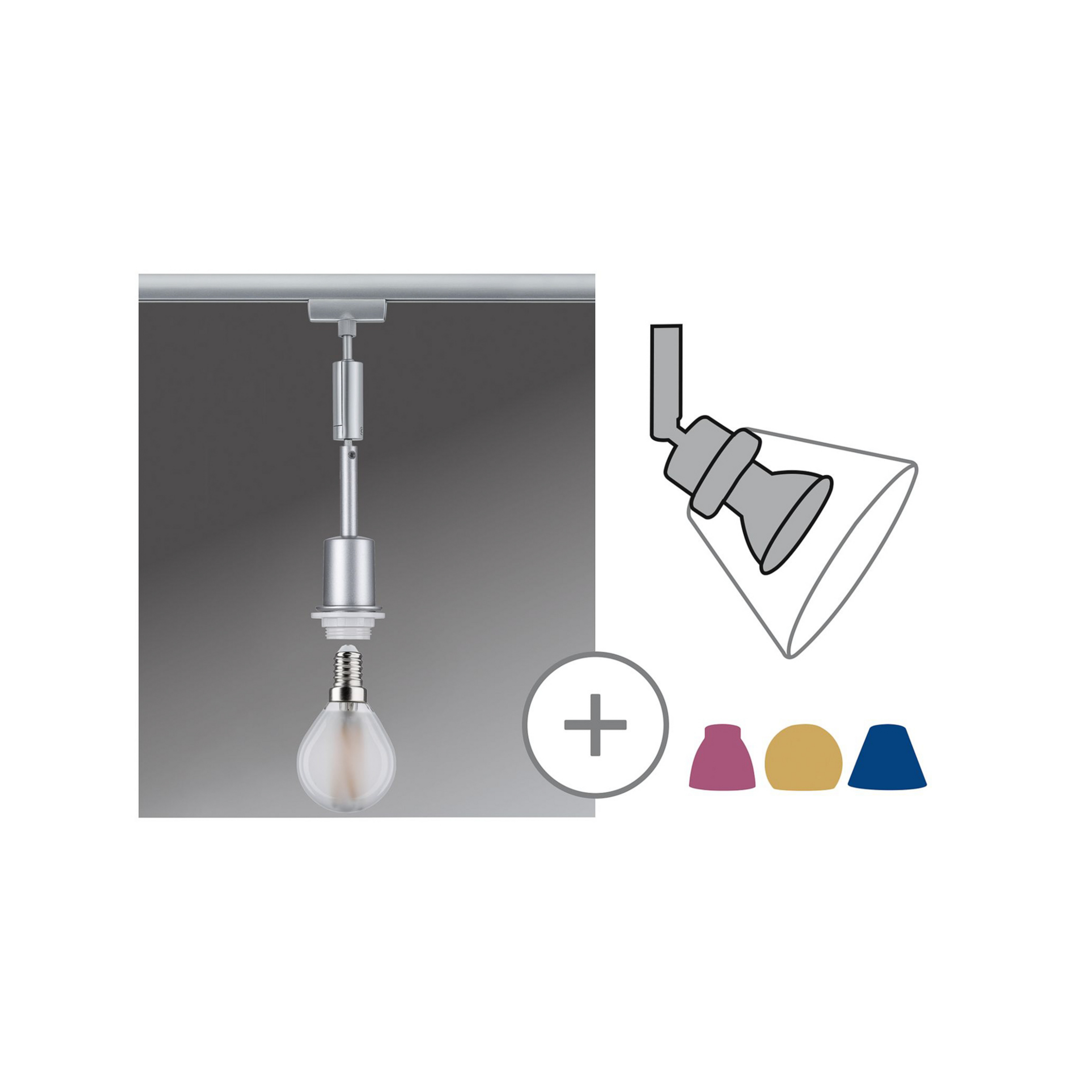 Paulmann URail DecoSystems susp. E14 chromée mate