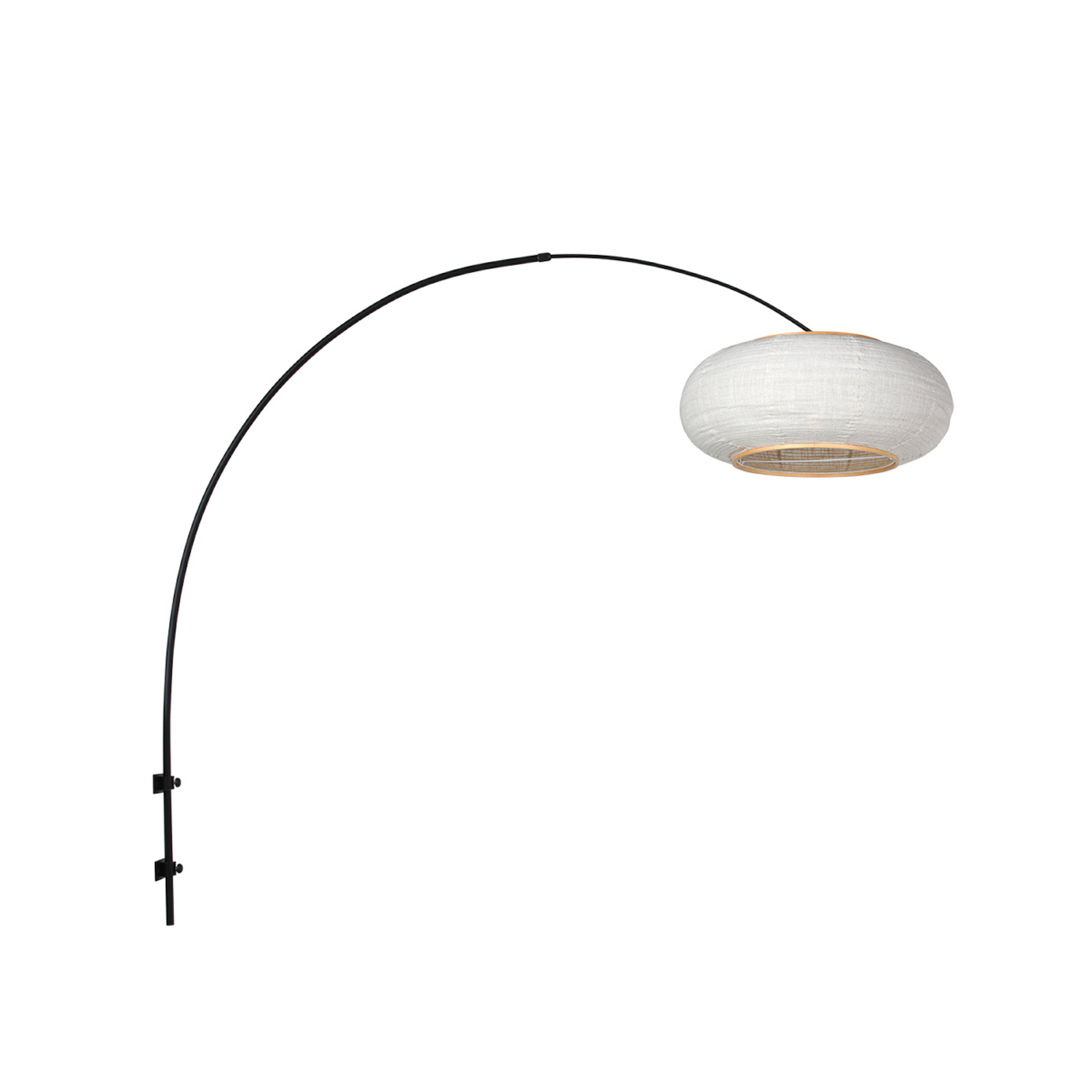 Φωτιστικό τοίχου Sparkled Light 4619ZW, μαύρο/λευκό λινό