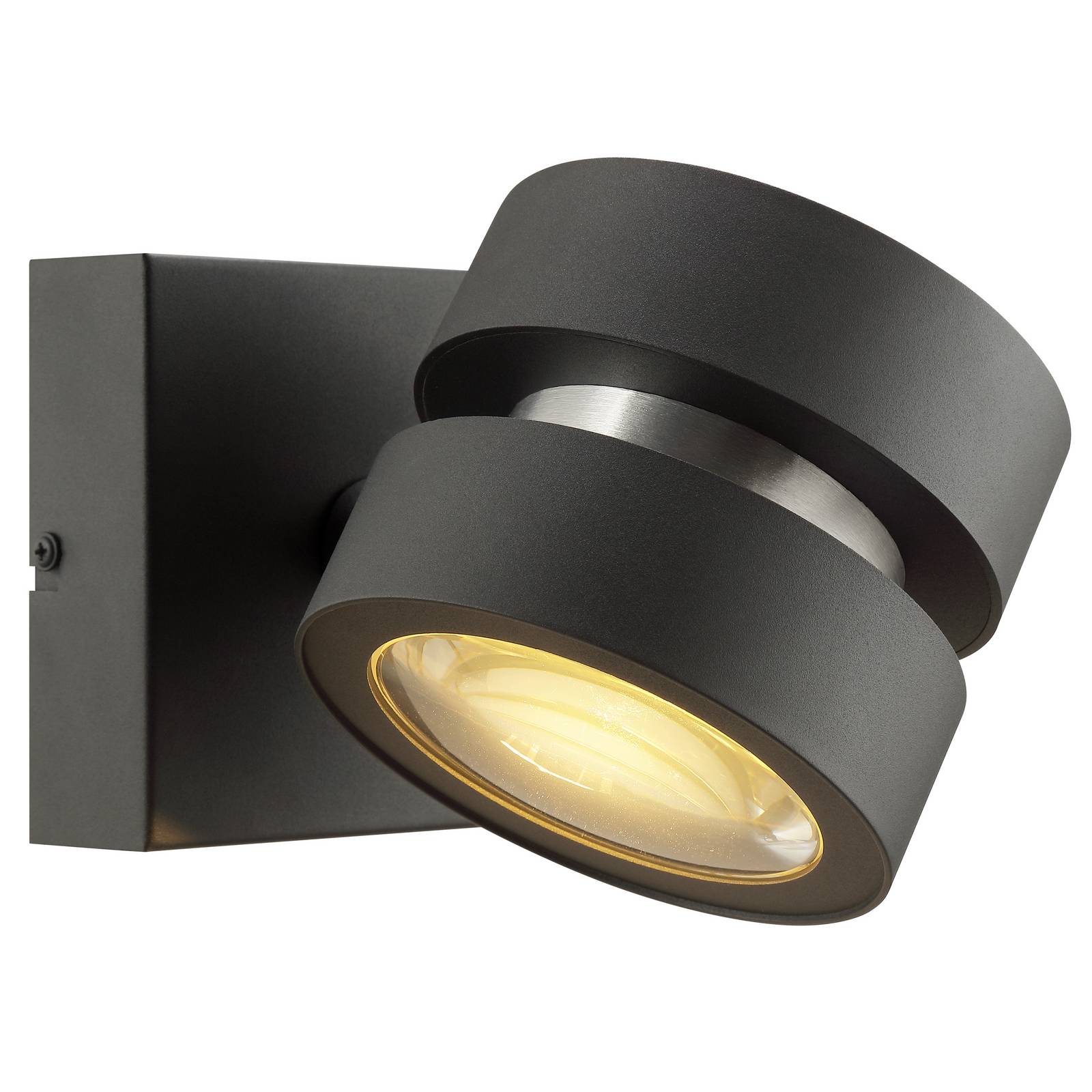 LED-Wandlampe Glow-Sphere, schwarz, Ø 13 cm, Metall, 2-flg. günstig online kaufen