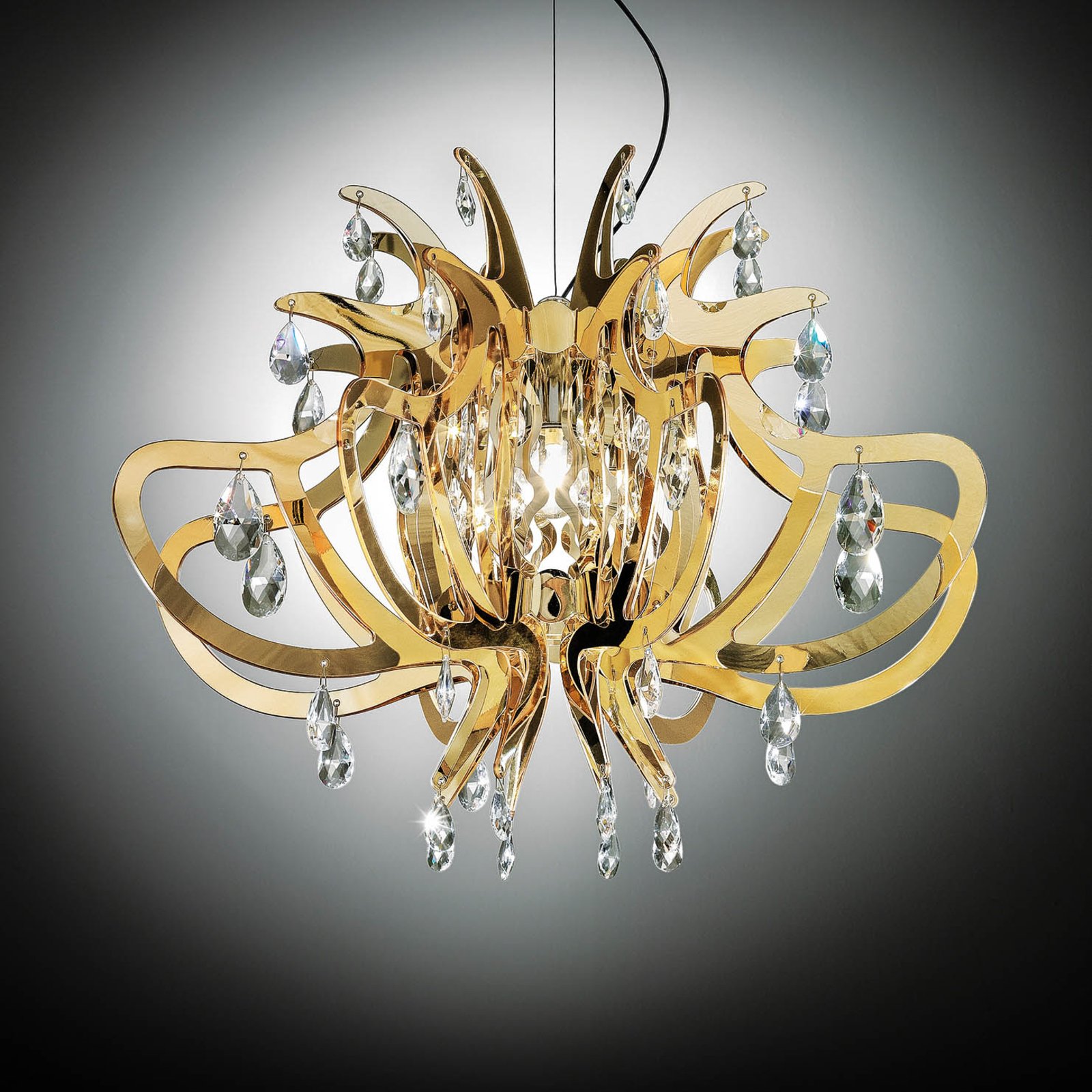 Slamp Lillibet – zlatá dizajnérska závesná lampa